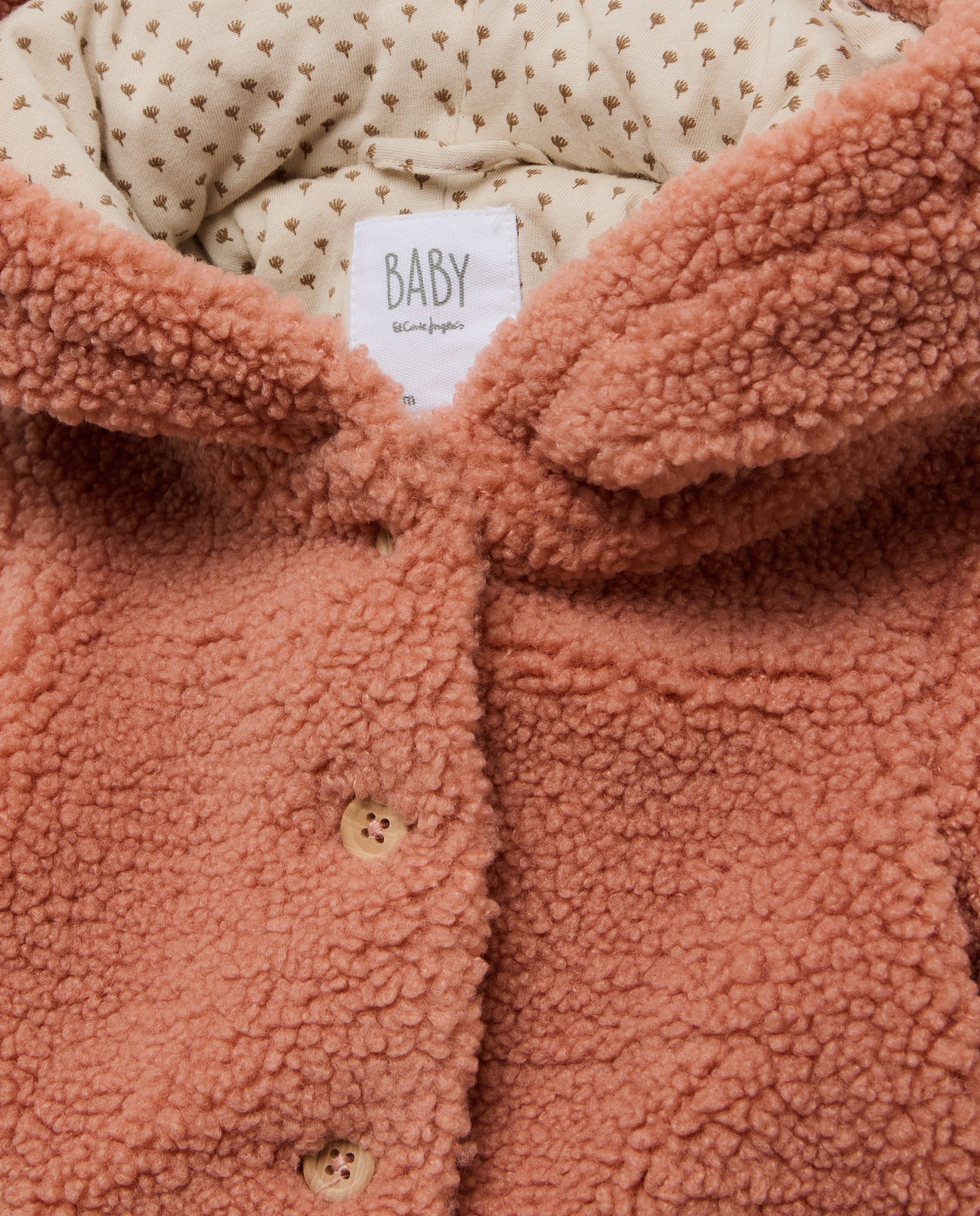 Abrigo con borreogo liso de bebé - Baby El Corte Inglés - 770 Terracota 770 Terracota-3
