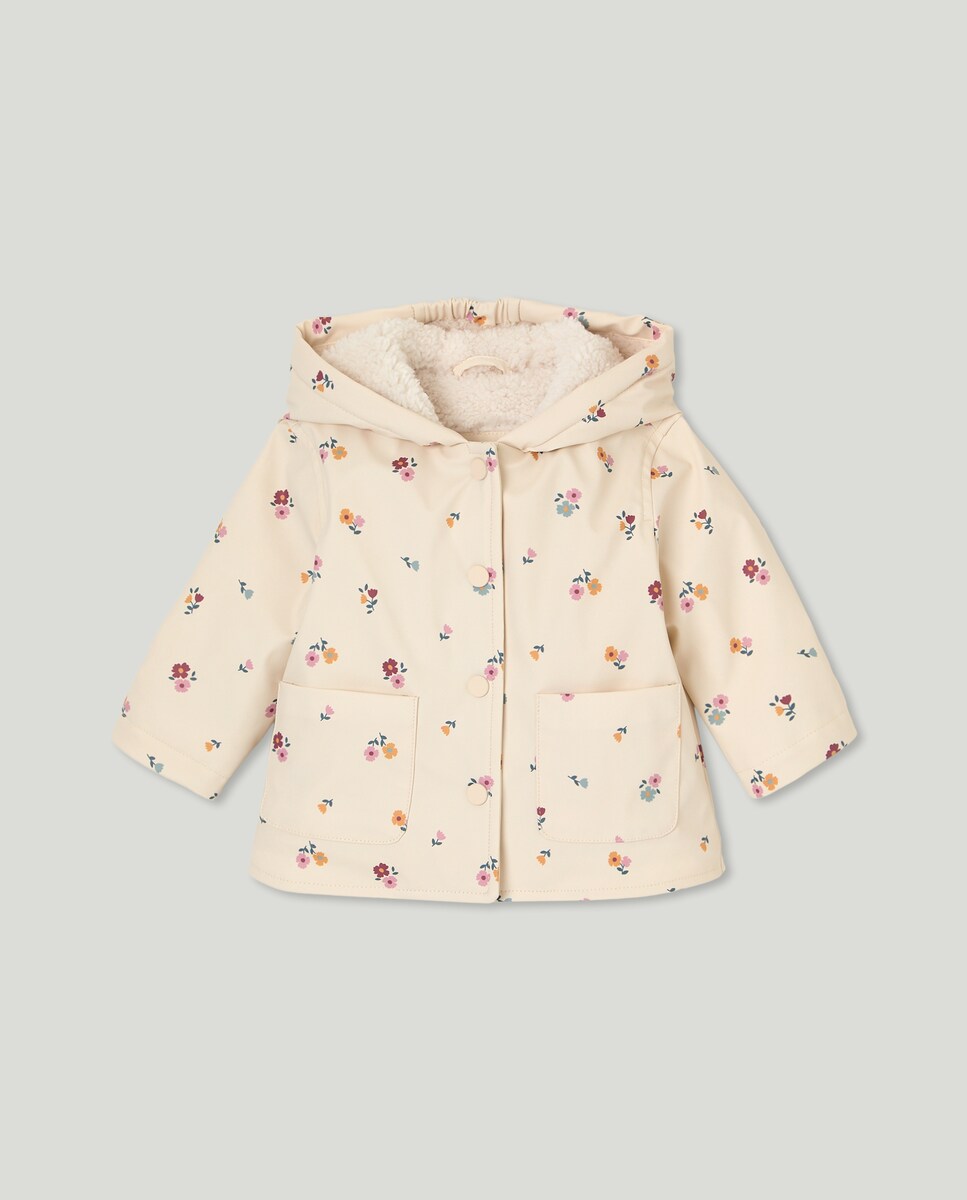 Impermeável Engomado Ligeiro Liso de Bebé 850 Pedra-1