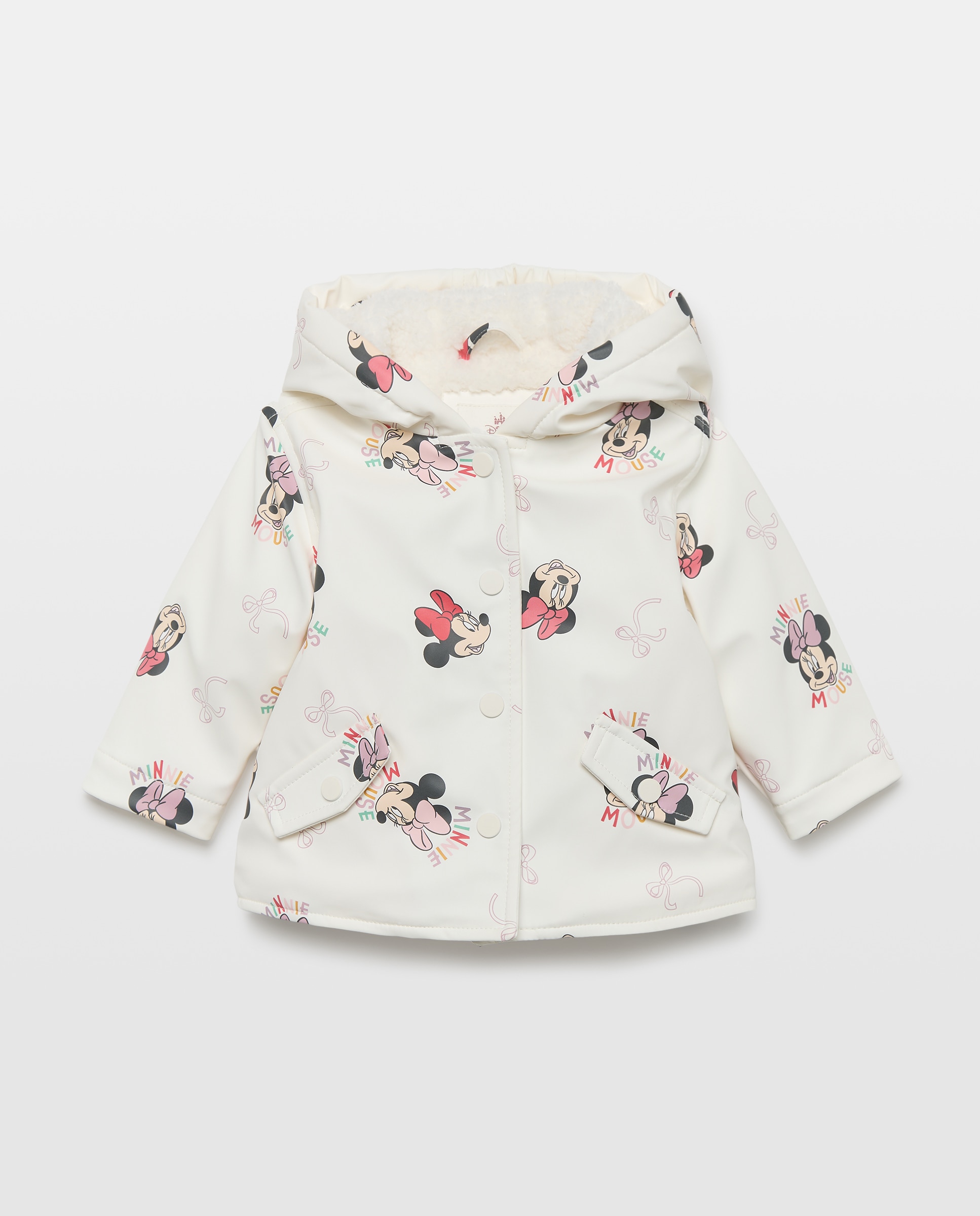 Imagen 0 de Parka engomada de bebé con fantasía MINNIE Blanco