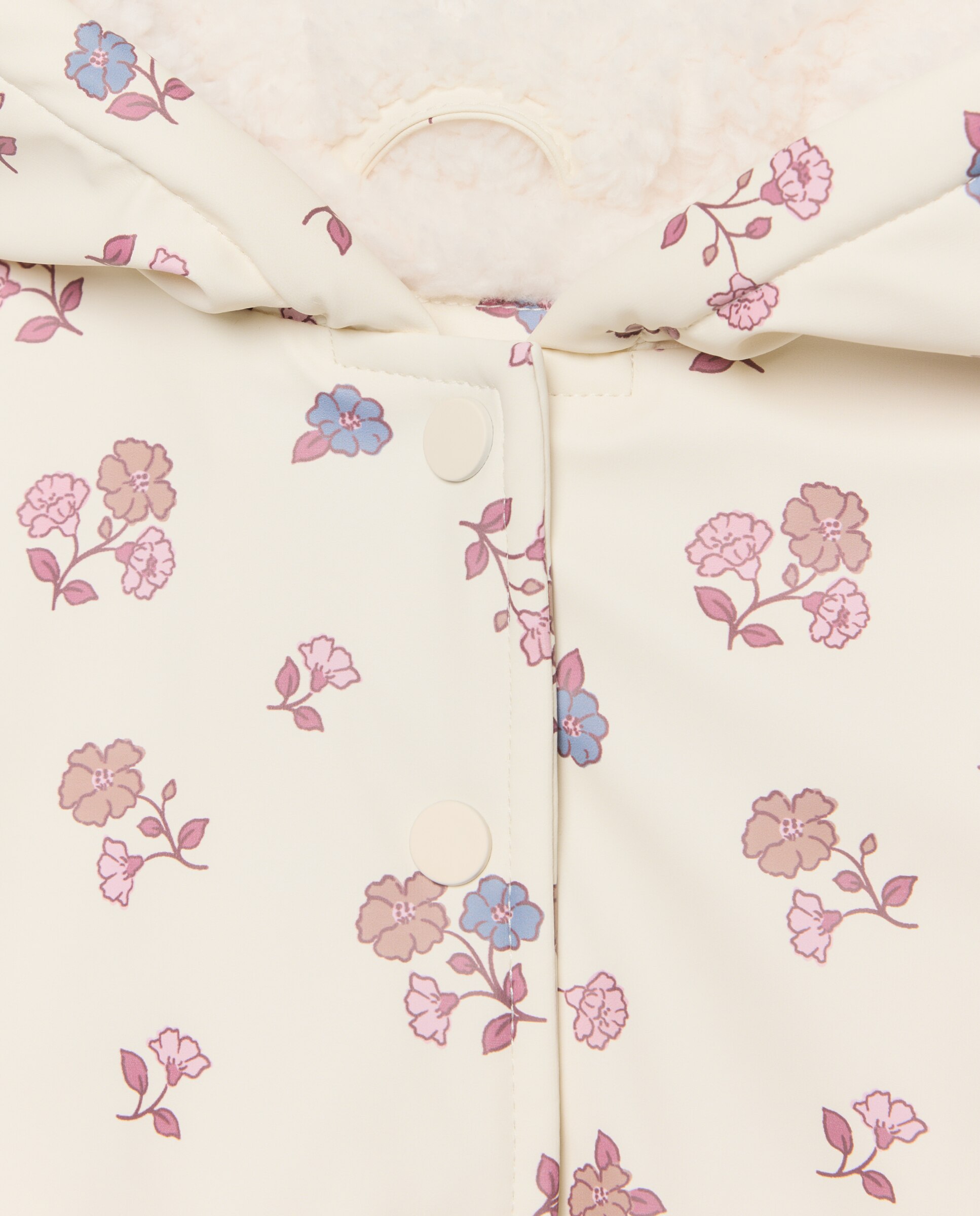 Impermeável de Bebé com Estampado Floral Baby El Corte Inglés Branco-3