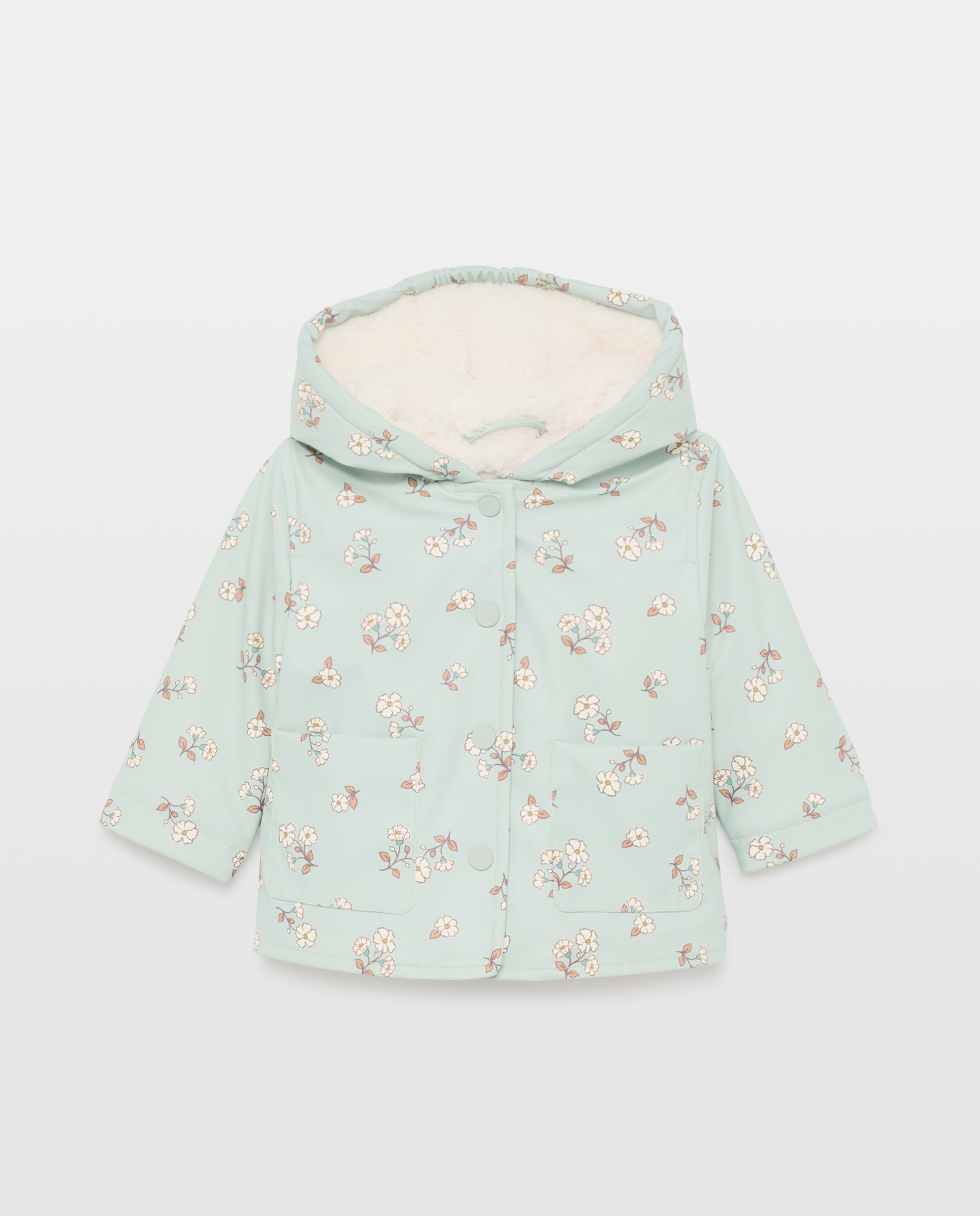 Imagen 0 de Chubasquero estampado con flores de bebé Verde