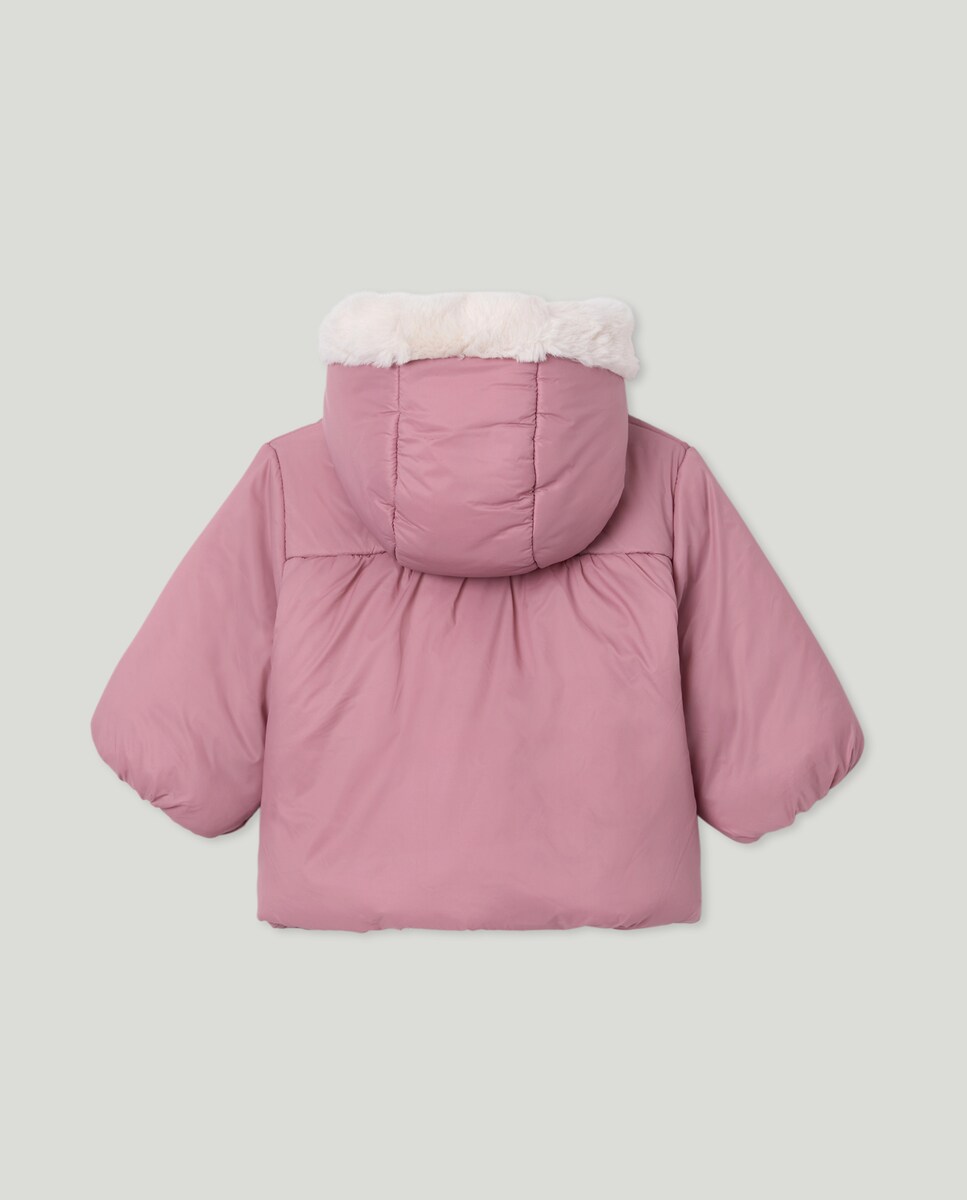 Parka gruesa de bebé niña con capucha y alamares · Baby El Corte