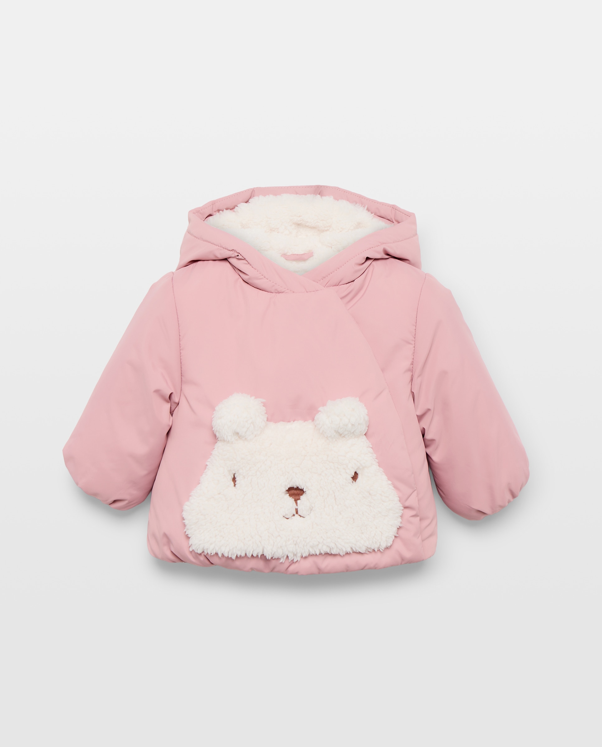 Imagen 0 de Parka de borreguito de bebé 200 Rosa