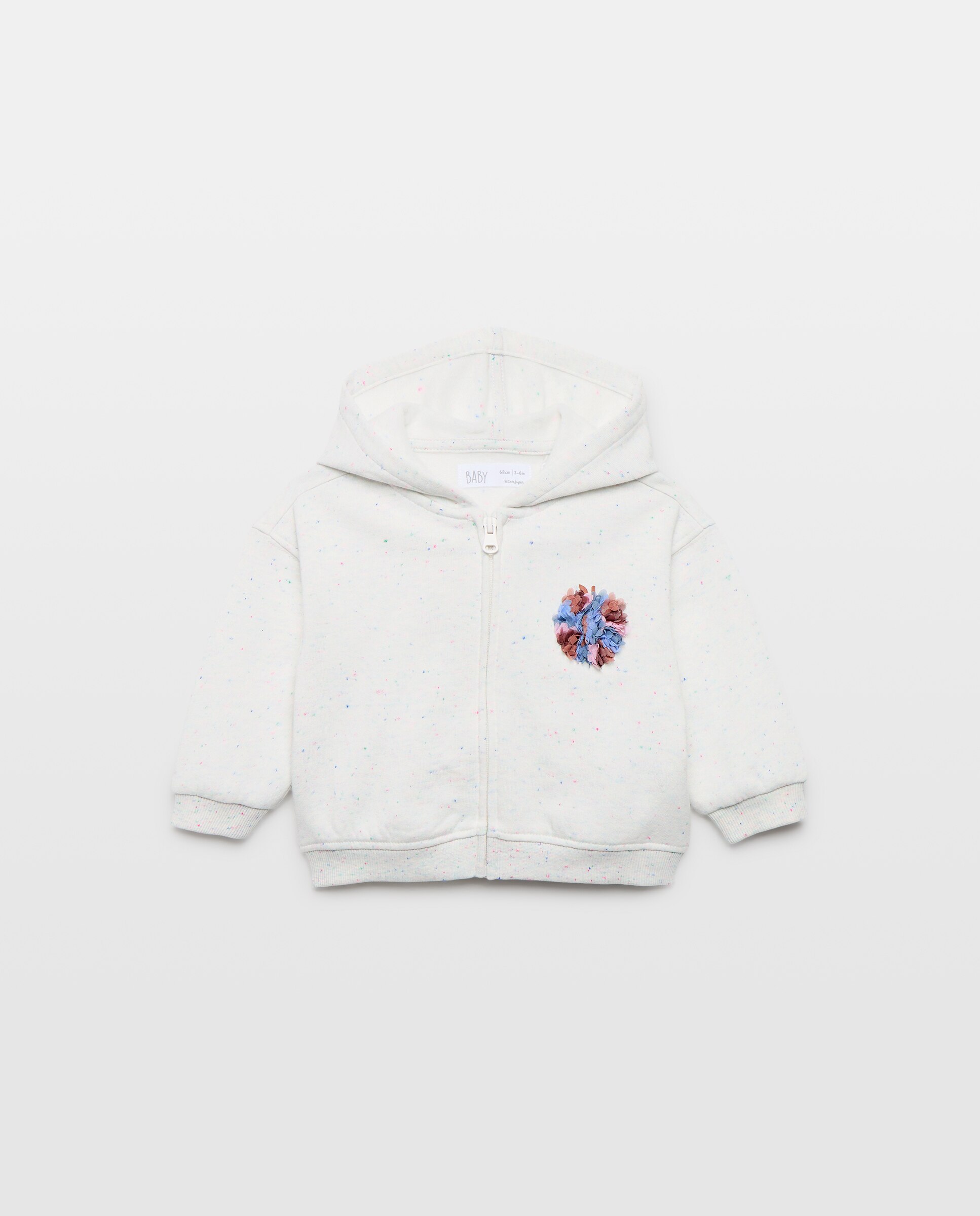 Imagem 0 de Sweatshirt Aberta Lisa de Bebé com Capuz