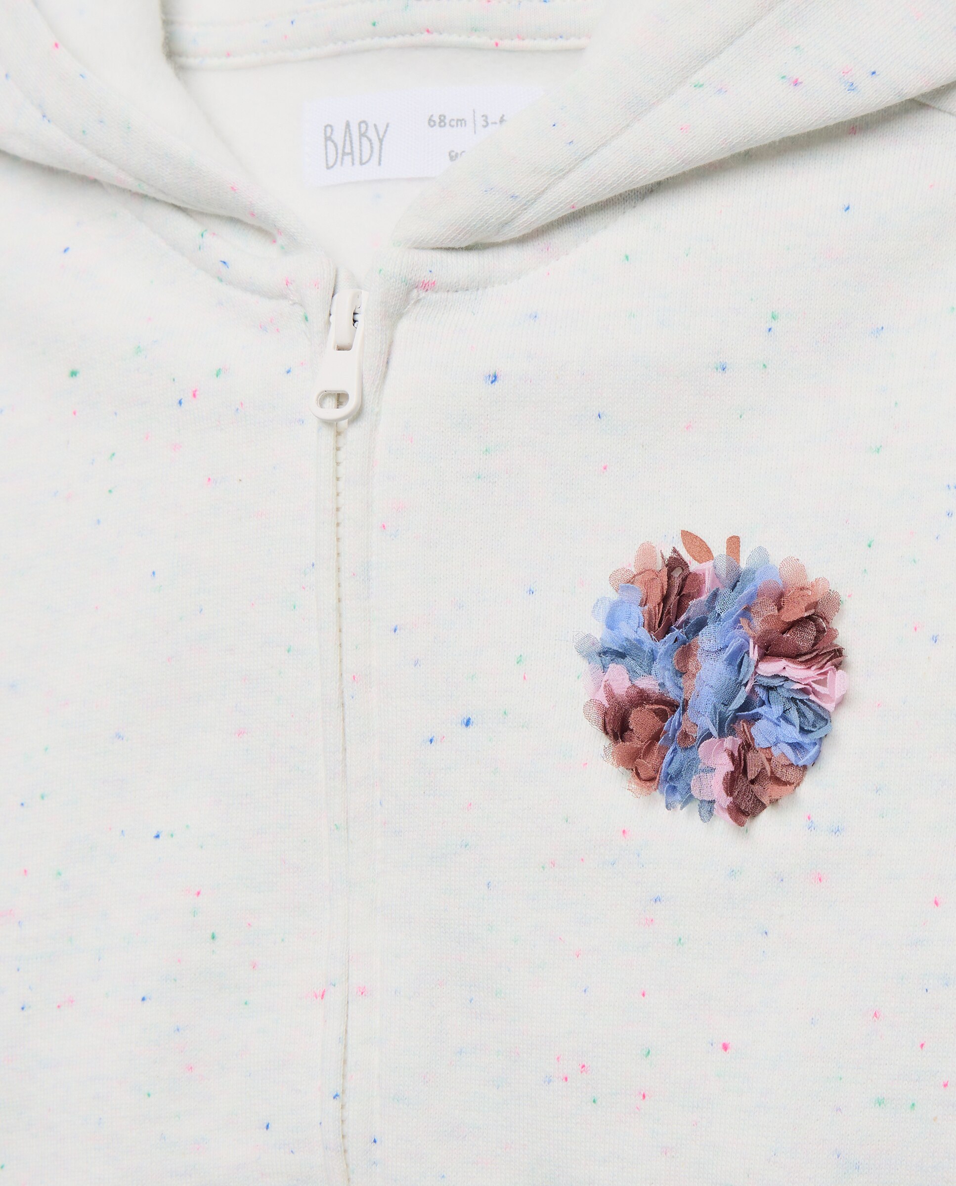 Sweatshirt Aberta Lisa de Bebé com Capuz Baby El Corte Inglés Multicolor-3