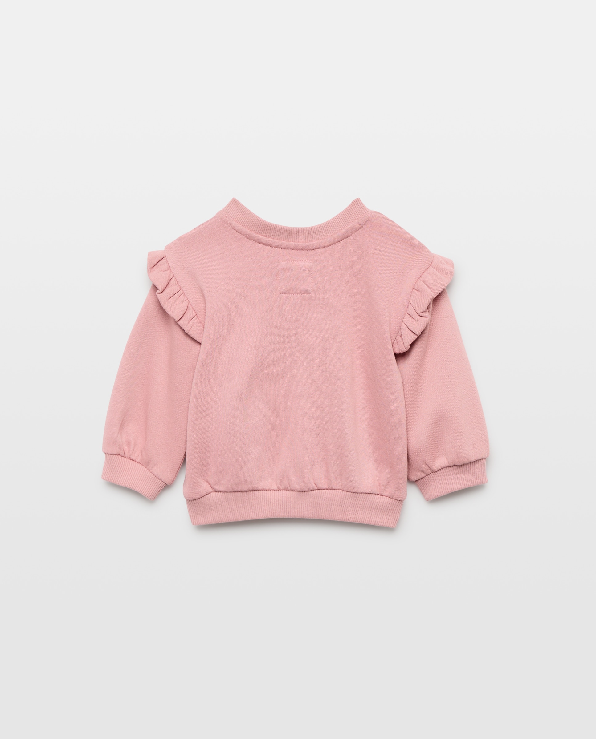 Sudadera lisa cuello caja con volante de bebé - Baby El Corte Inglés - 200 Rosa 200 Rosa-2