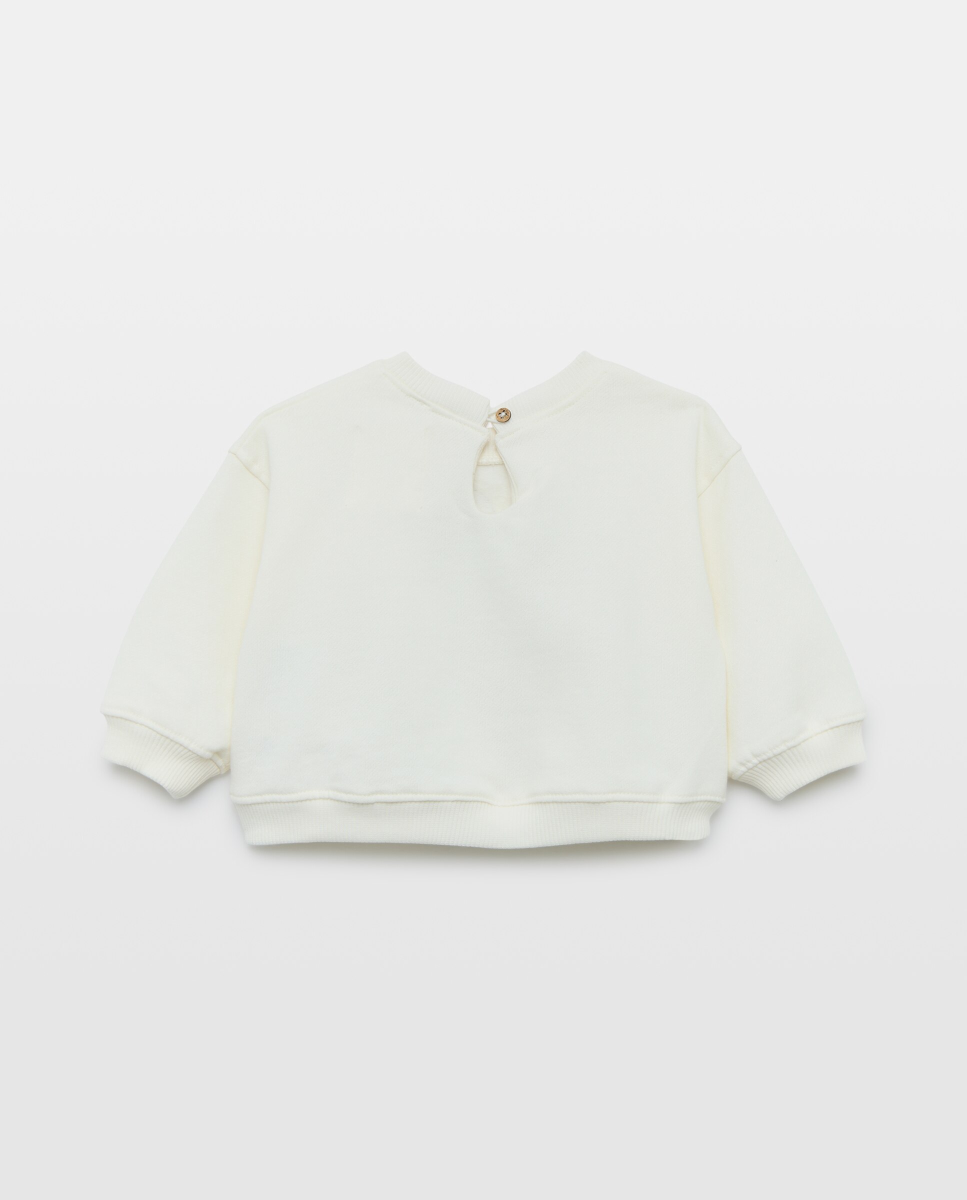 Sudadera cuello caja con fantasía MINNIE de bebé - Baby El Corte Inglés - Blanco roto Blanco roto-2