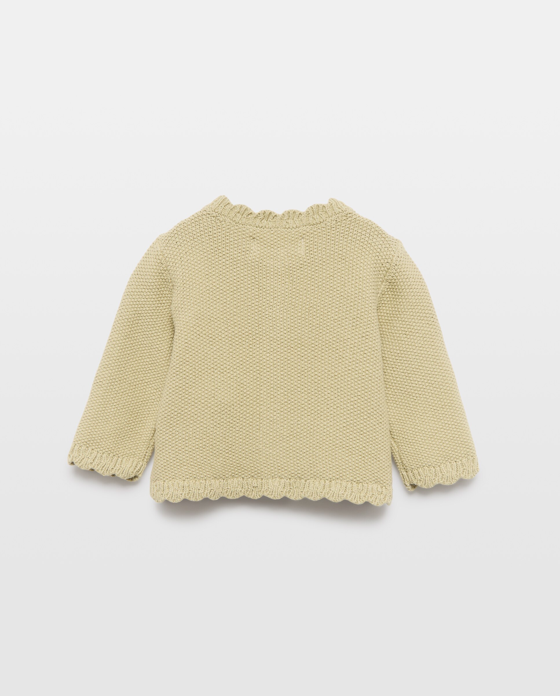 Chaqueta corta en trictot liso de bebé - Baby El Corte Inglés - 510 Verde claro 510 Verde claro-2