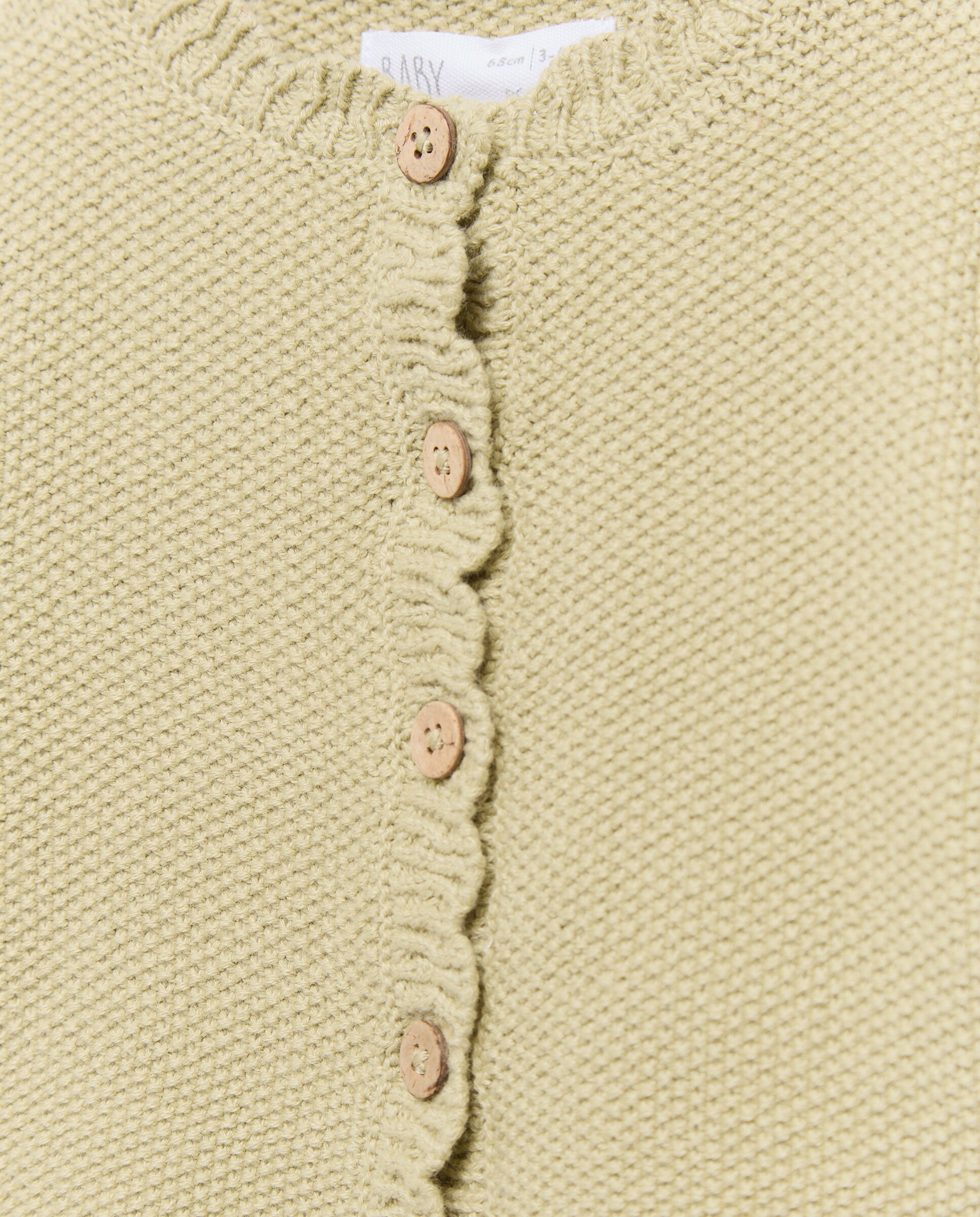 Chaqueta corta en trictot liso de bebé - Baby El Corte Inglés - 510 Verde claro 510 Verde claro-3