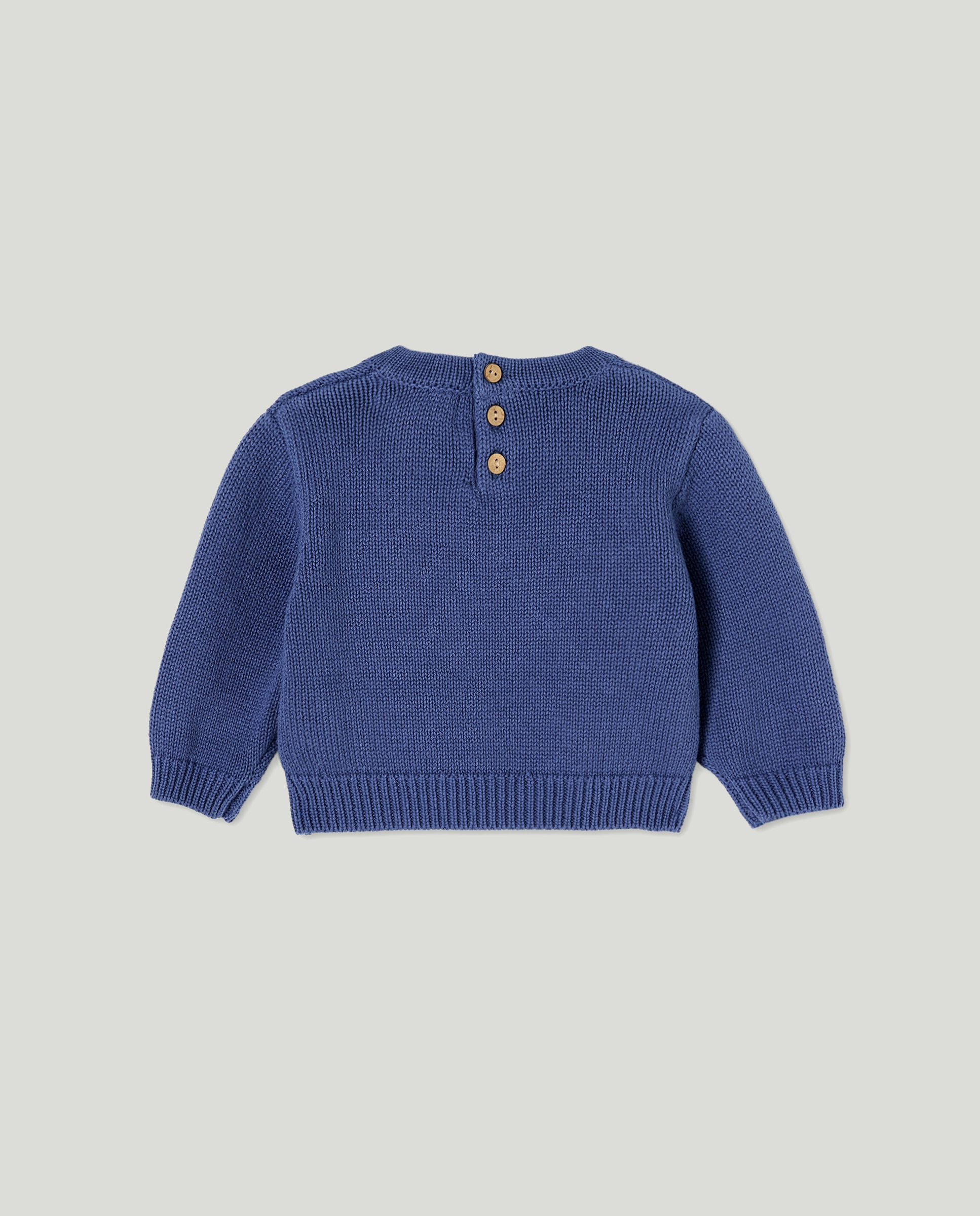 Camisola de Malha de Bebé com Decote Redondo Baby El Corte Inglés 400 Azul-2