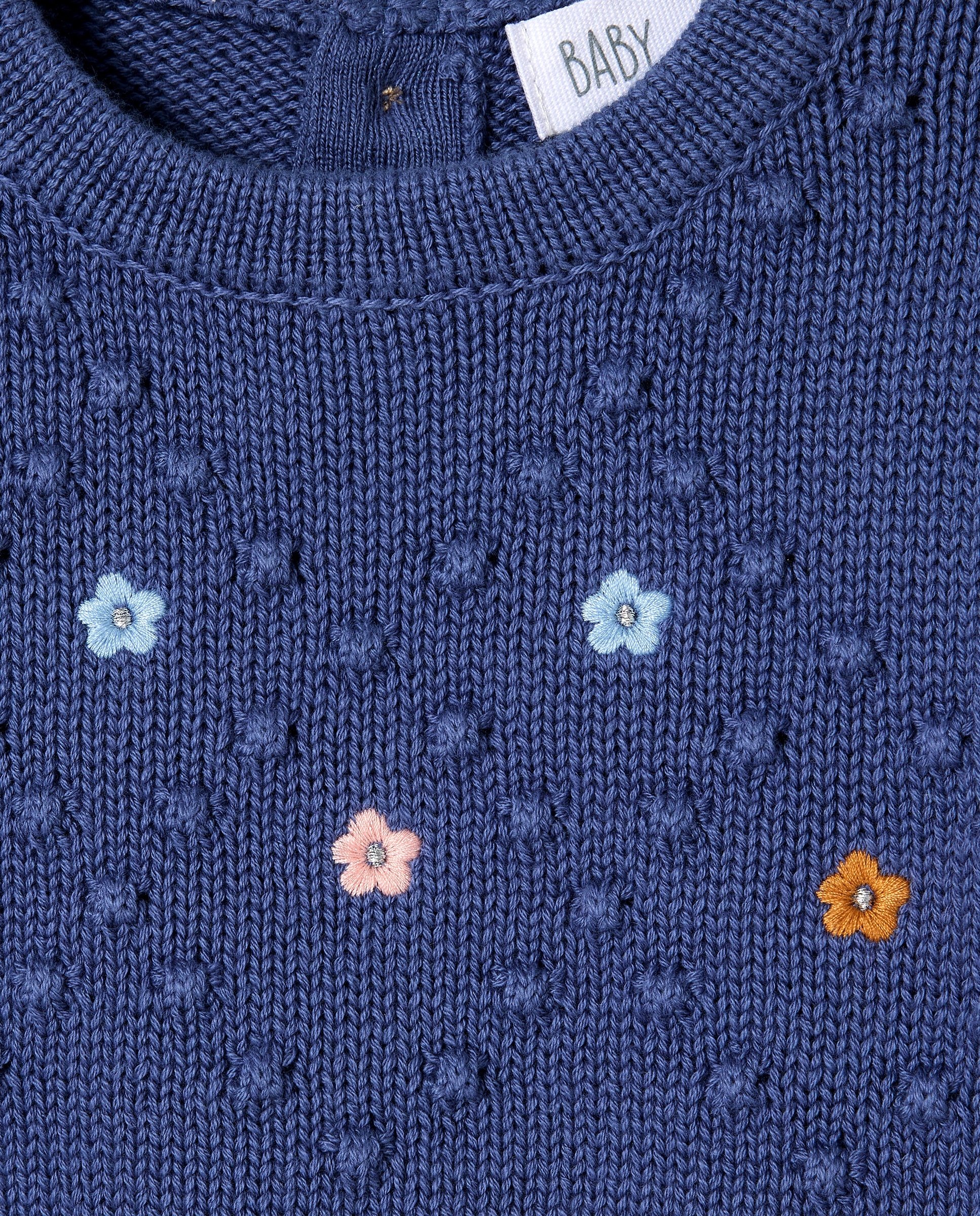 Camisola de Malha de Bebé com Decote Redondo Baby El Corte Inglés 400 Azul-3
