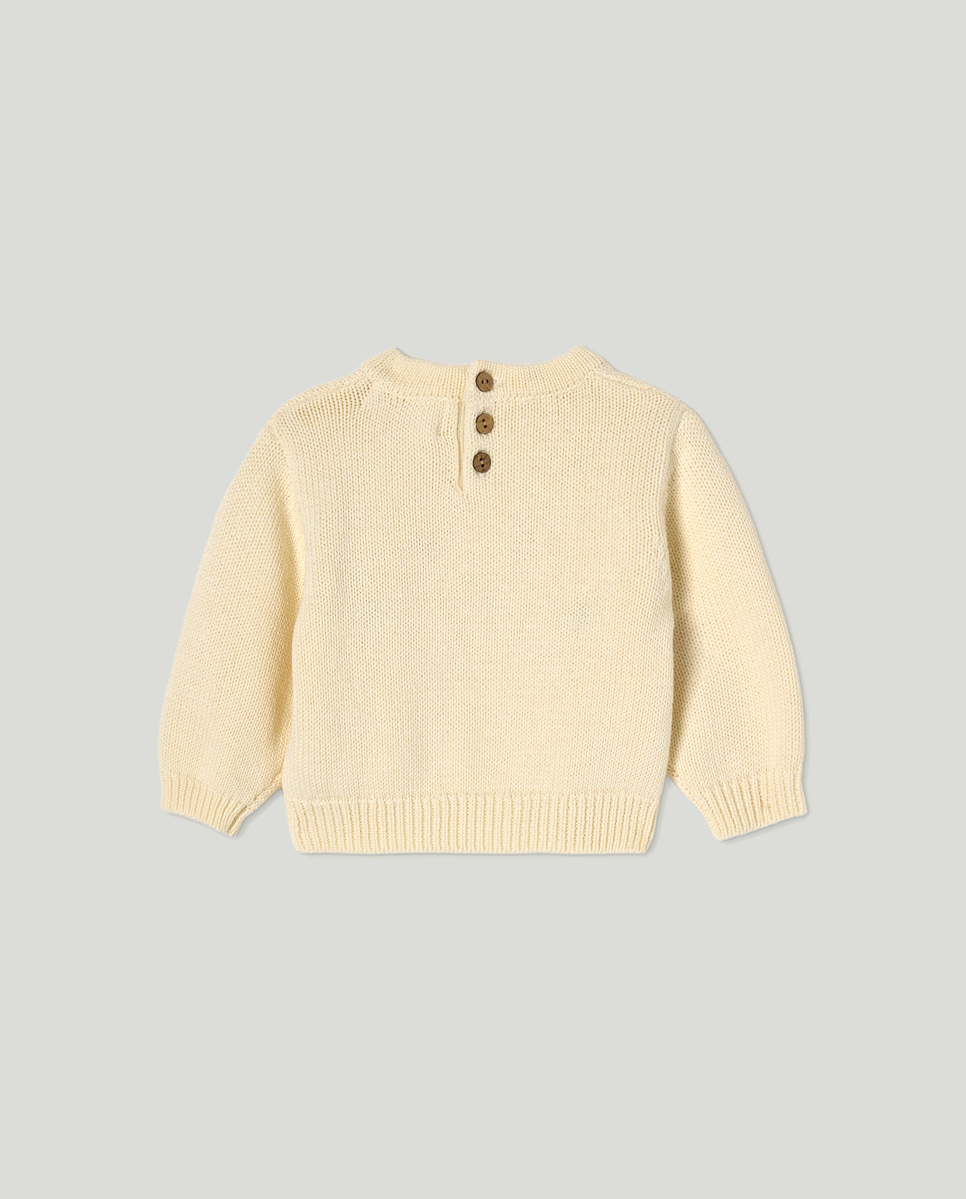 Camisola de Malha de Bebé com Decote Redondo 120 Cru-2