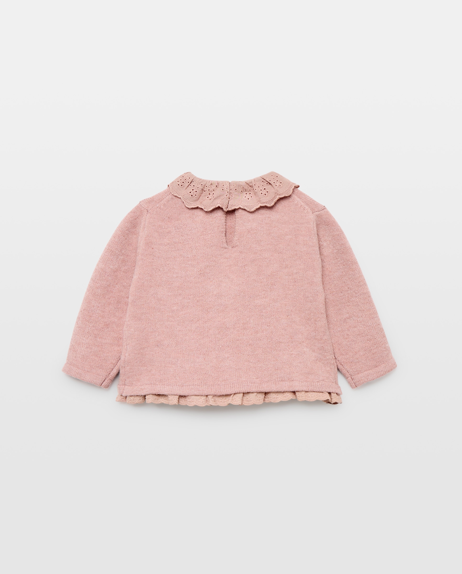 Camisola de Malha de Bebé com Folho na Gola Baby El Corte Inglés Verde-2