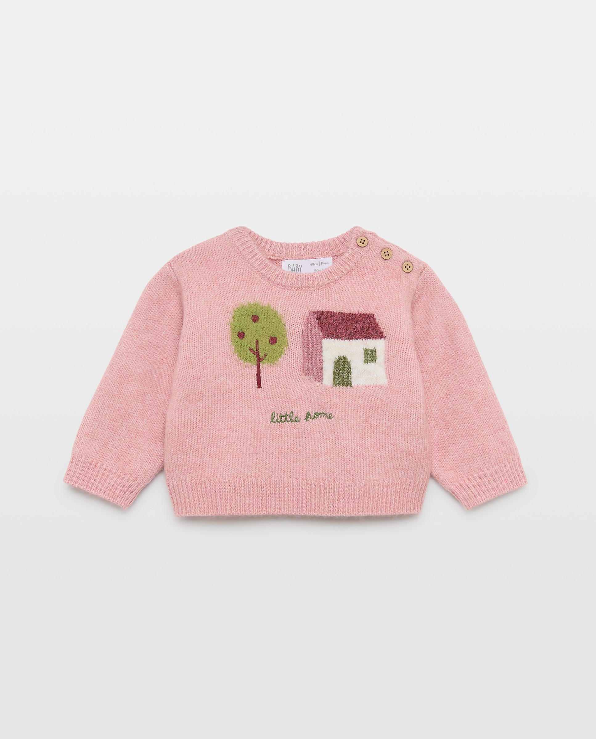 Jersey cuello caja pelito animalito de bebé - Baby El Corte Inglés - 200 Rosa 200 Rosa-1