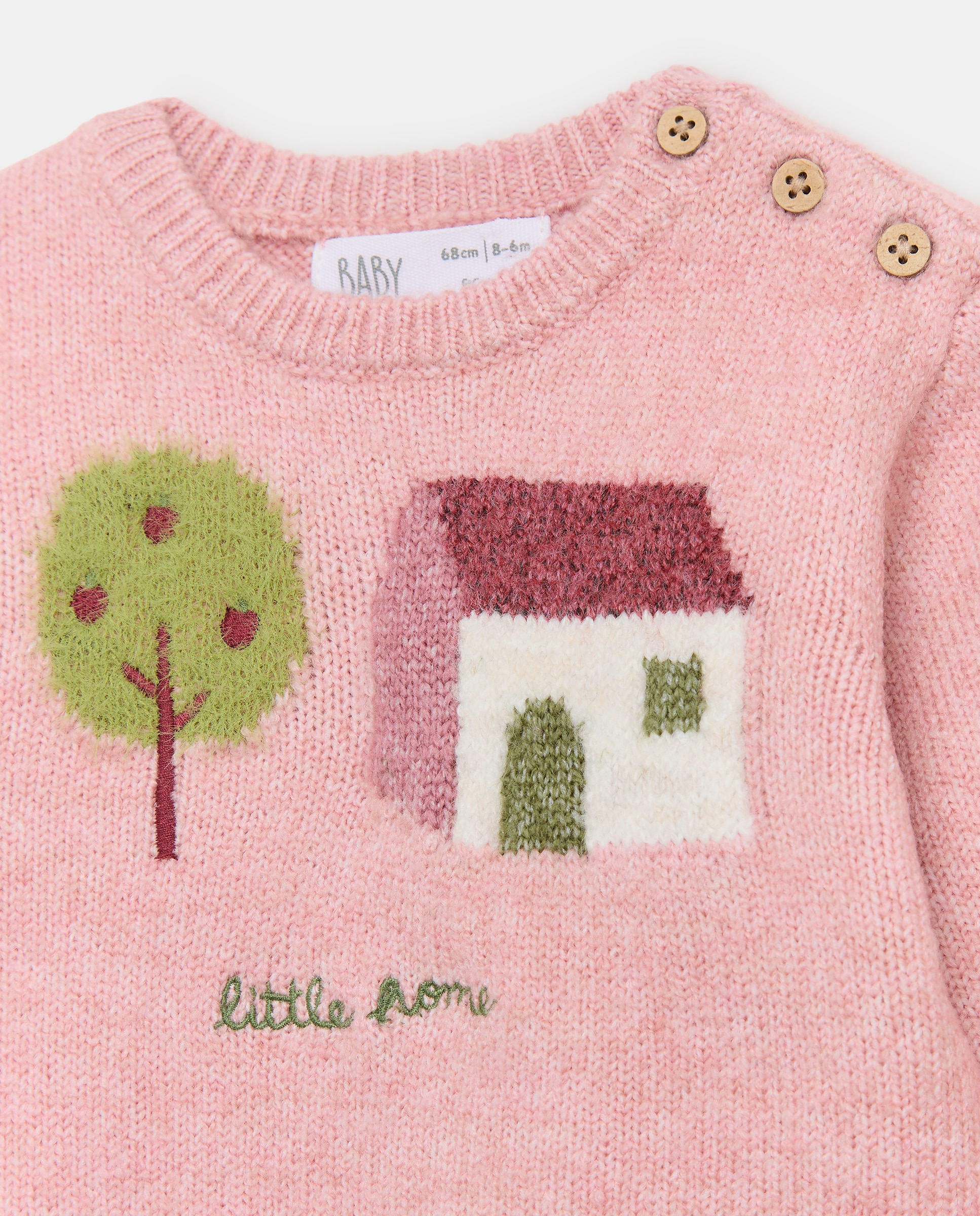 Jersey cuello caja pelito animalito de bebé - Baby El Corte Inglés - 200 Rosa 200 Rosa-3