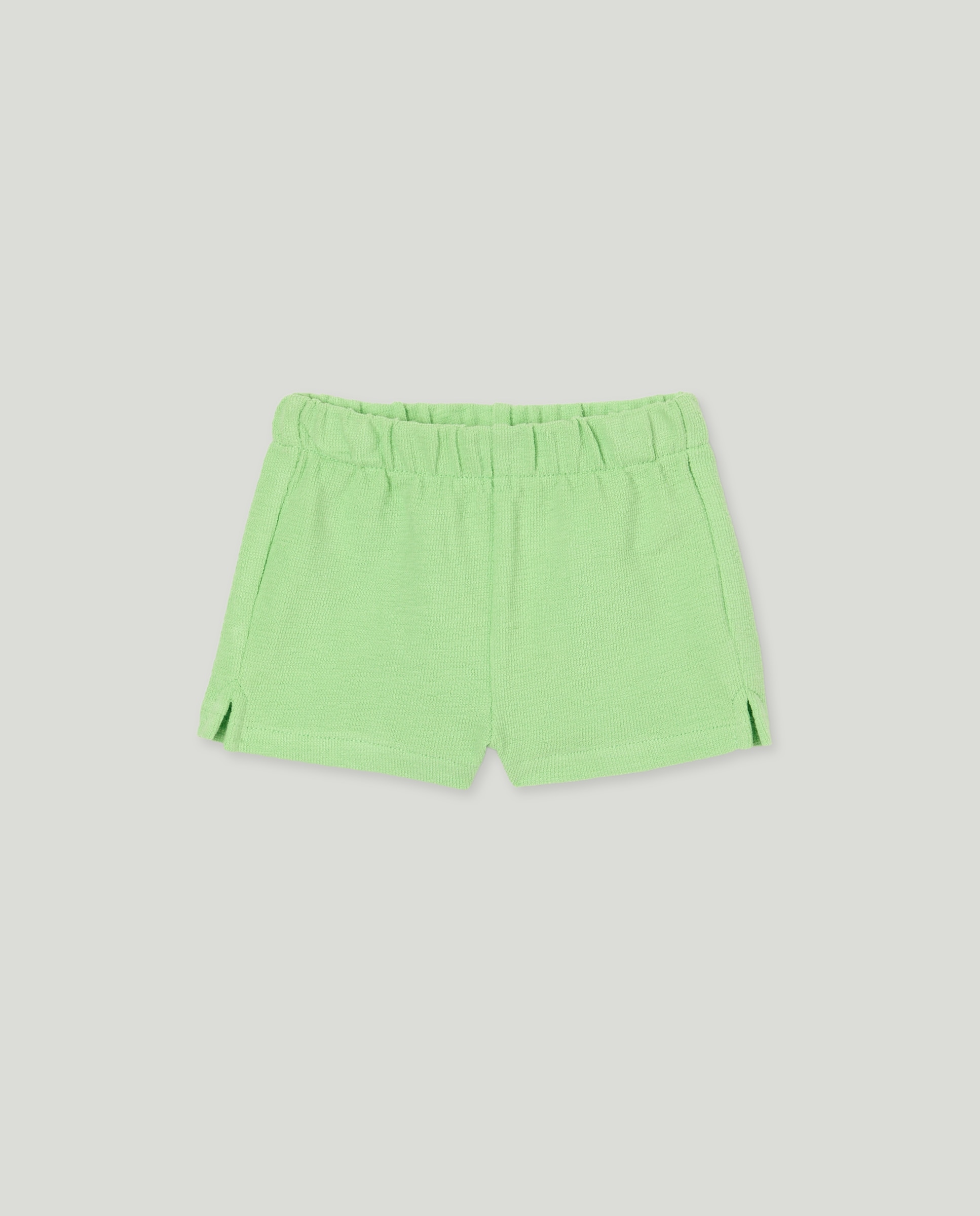 Bermudas Lisas de Tecido Turco de Bebé 510 Verde Claro-1