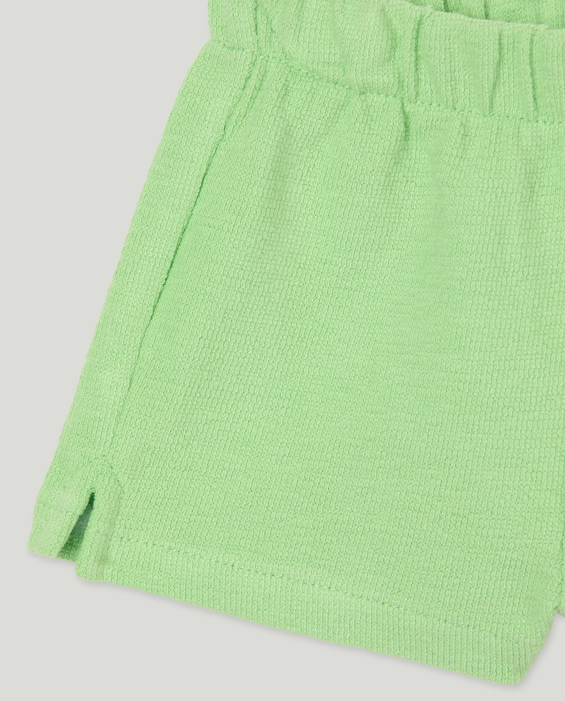 Bermudas Lisas de Tecido Turco de Bebé 510 Verde Claro-3