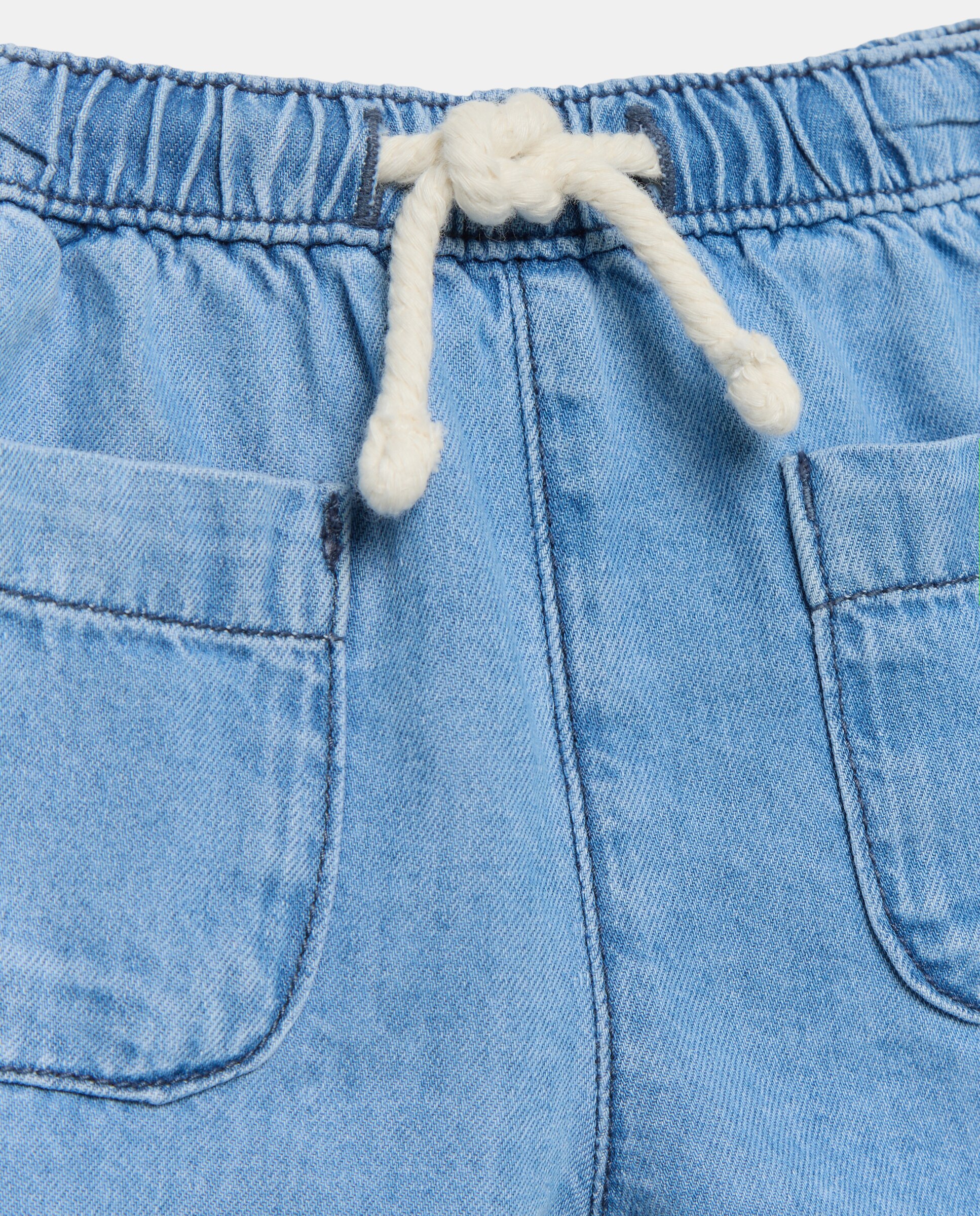 Bermudas de Ganga Ligeira de Bebé Baby El Corte Inglés Azul-claro-3