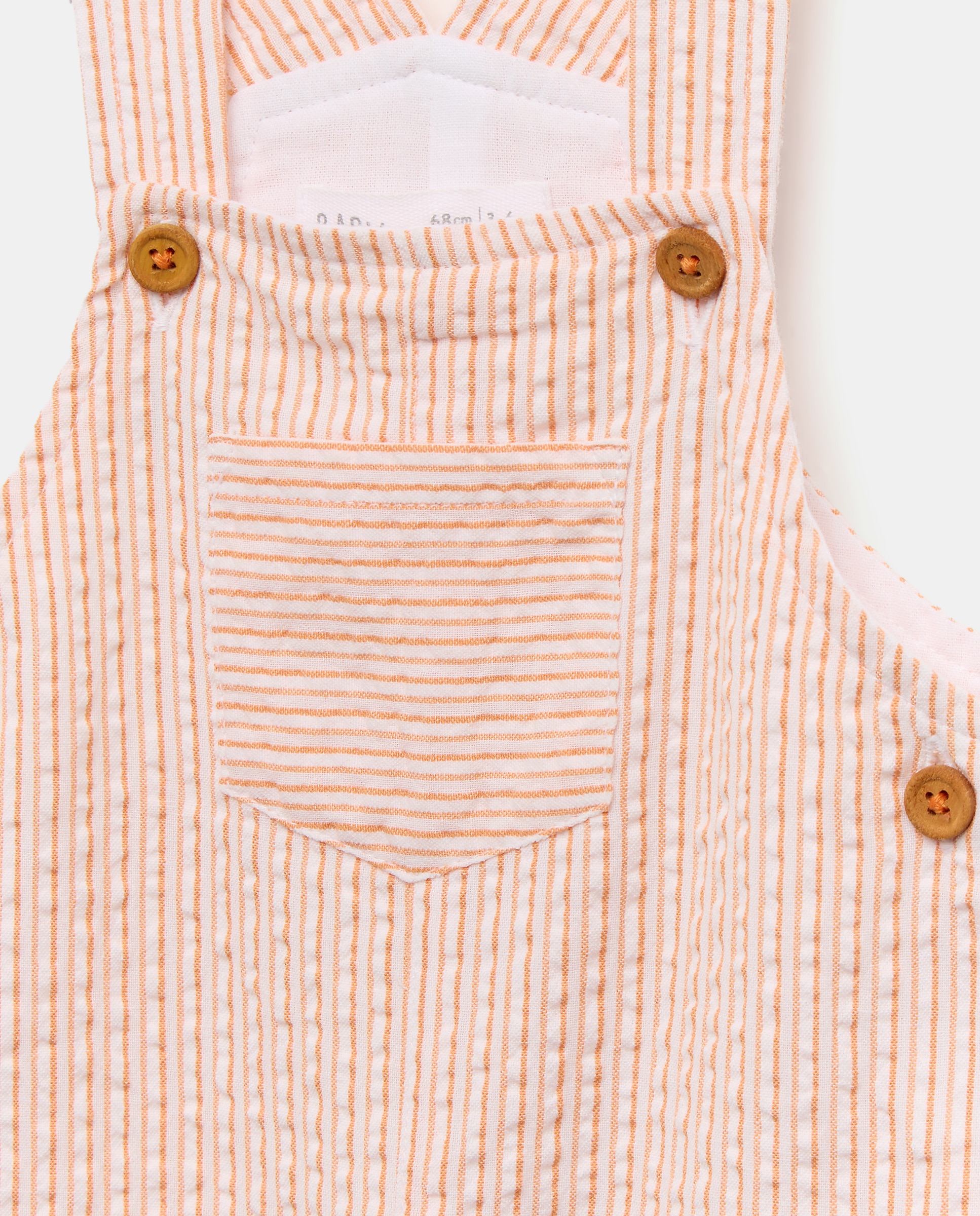 Jardineiras Tipo Calções de Seersucker de Bebé Baby El Corte Inglés 660 Laranja-3