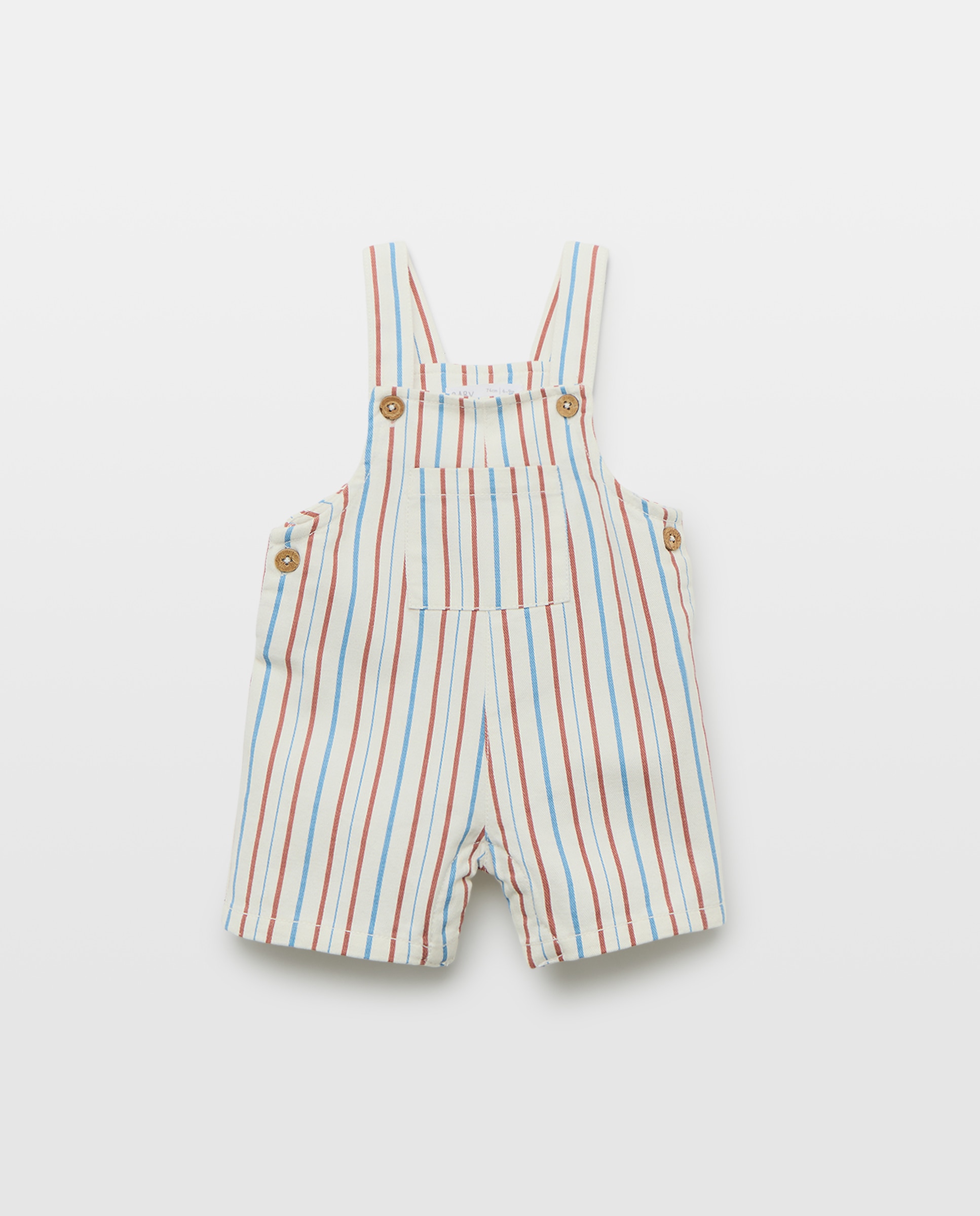 Jardineiras de Bebé Tipo Calções às Riscas Baby El Corte Inglés 120 Cru-1