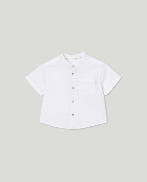 Imagem 0 de Camisa de Bebé com Manga Curta e Gola à Padre Dobby