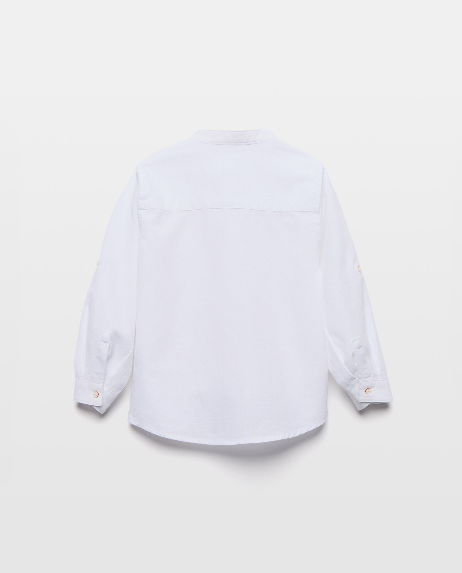 Camisa de Linho Lisa de Bebé com Manga Comprida Baby El Corte Inglés Branco-2