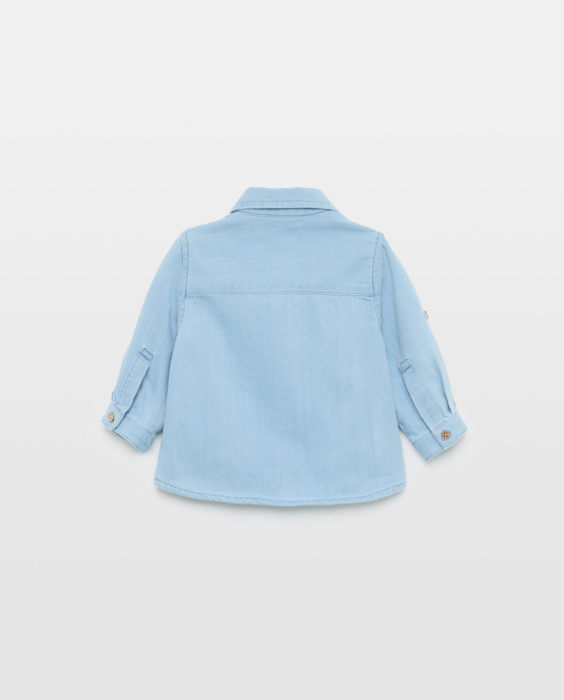 Camisa de Ganga de Bebé com Manga Comprida Baby El Corte Inglés Azul pálido-2