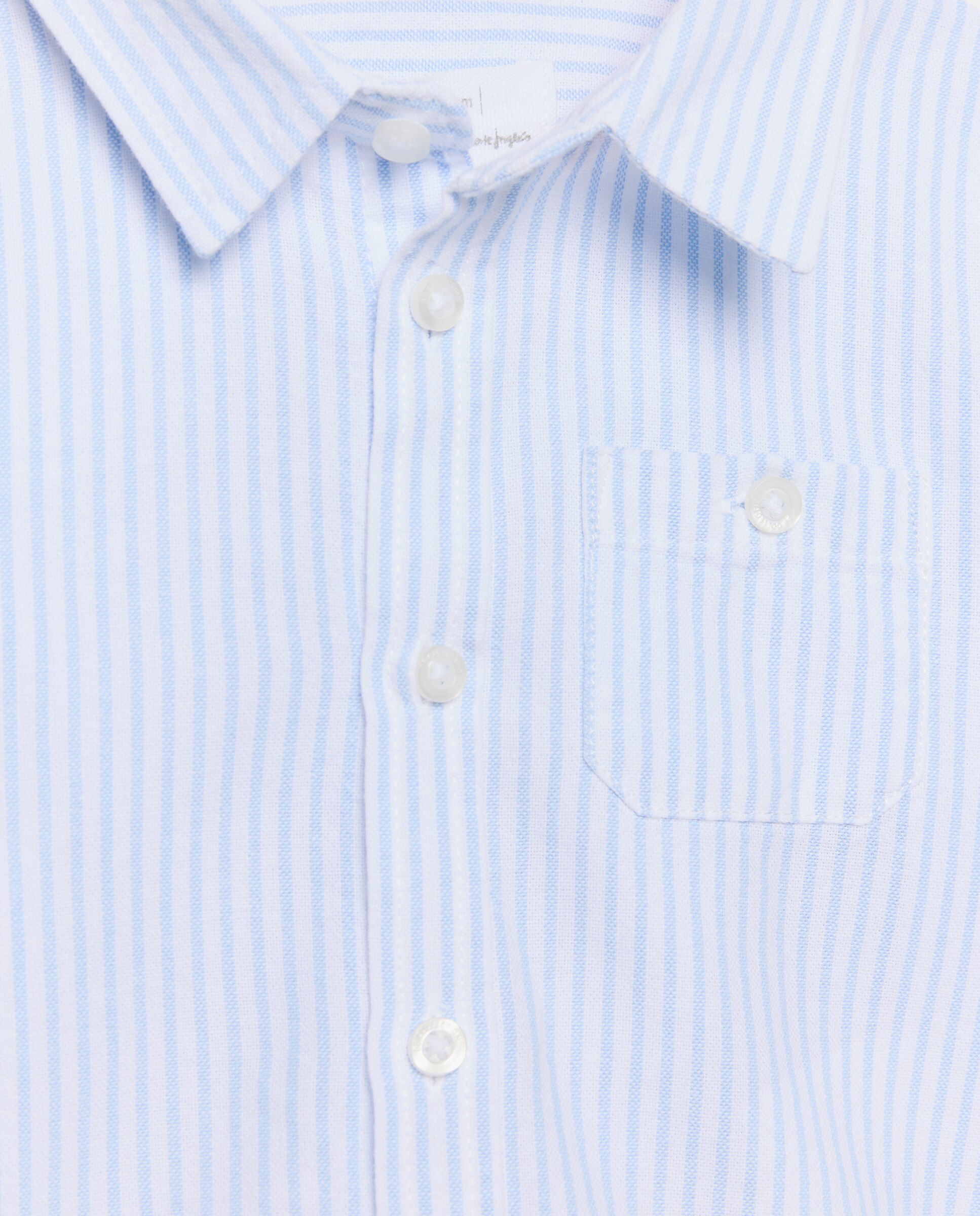 Camisa Oxford de Bebé às Riscas com Manga Comprida Baby El Corte Inglés Azul-3