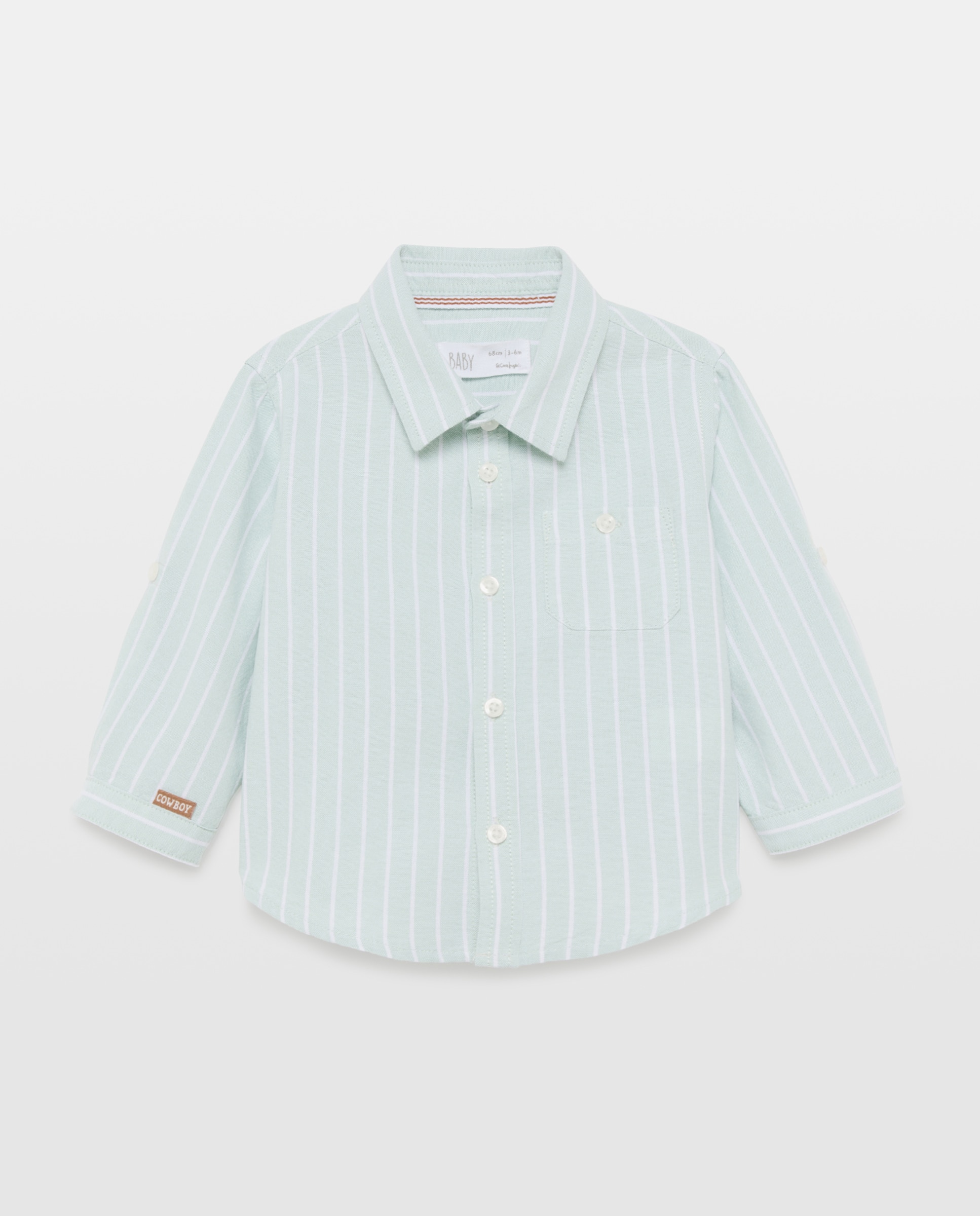 Imagem 0 de Camisa Oxford de Bebé às Riscas com Manga Comprida