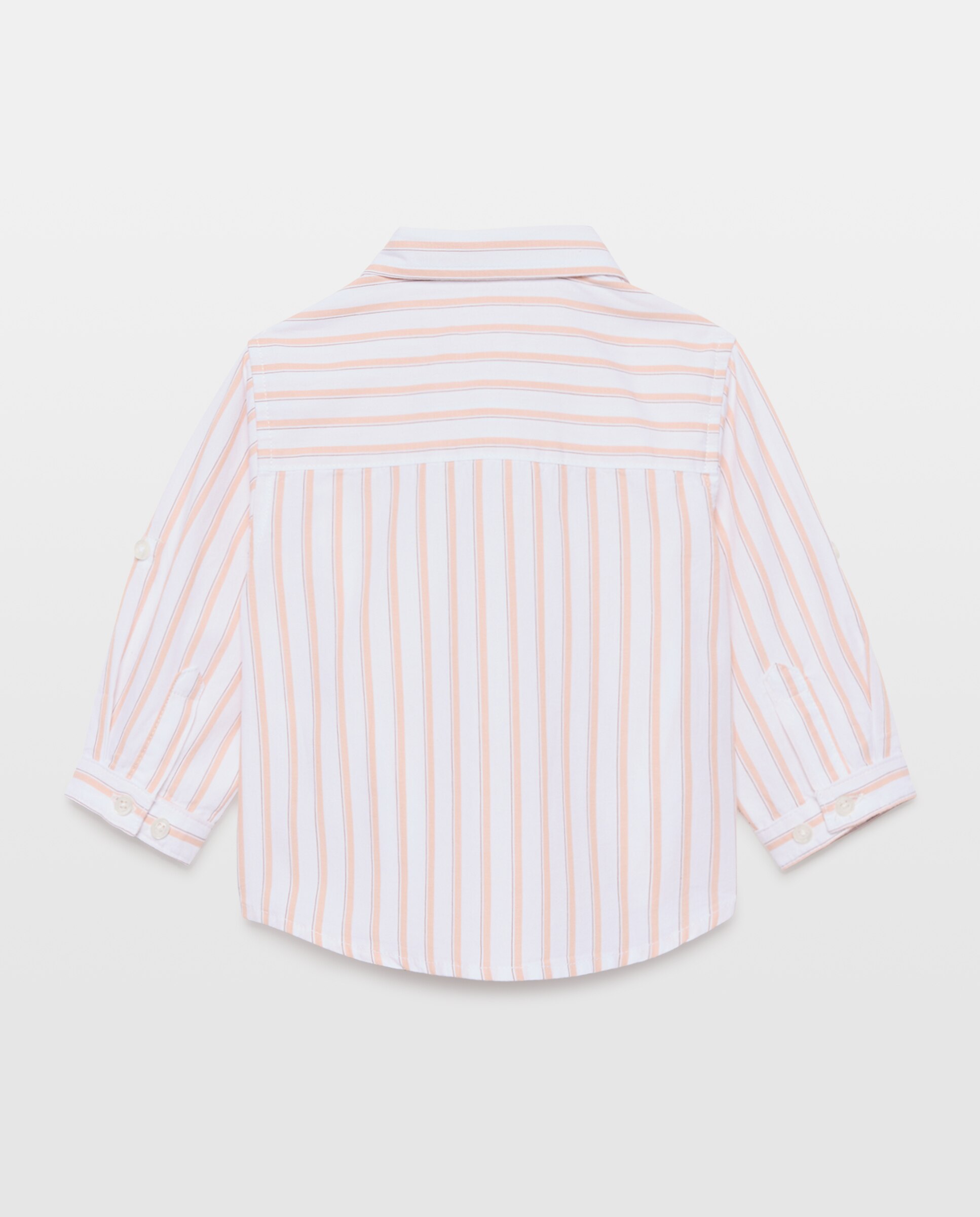Imagen 2 de Camisa de bebé en popelín manga larga rayas - Baby El Corte Inglés - Rojo Rojo