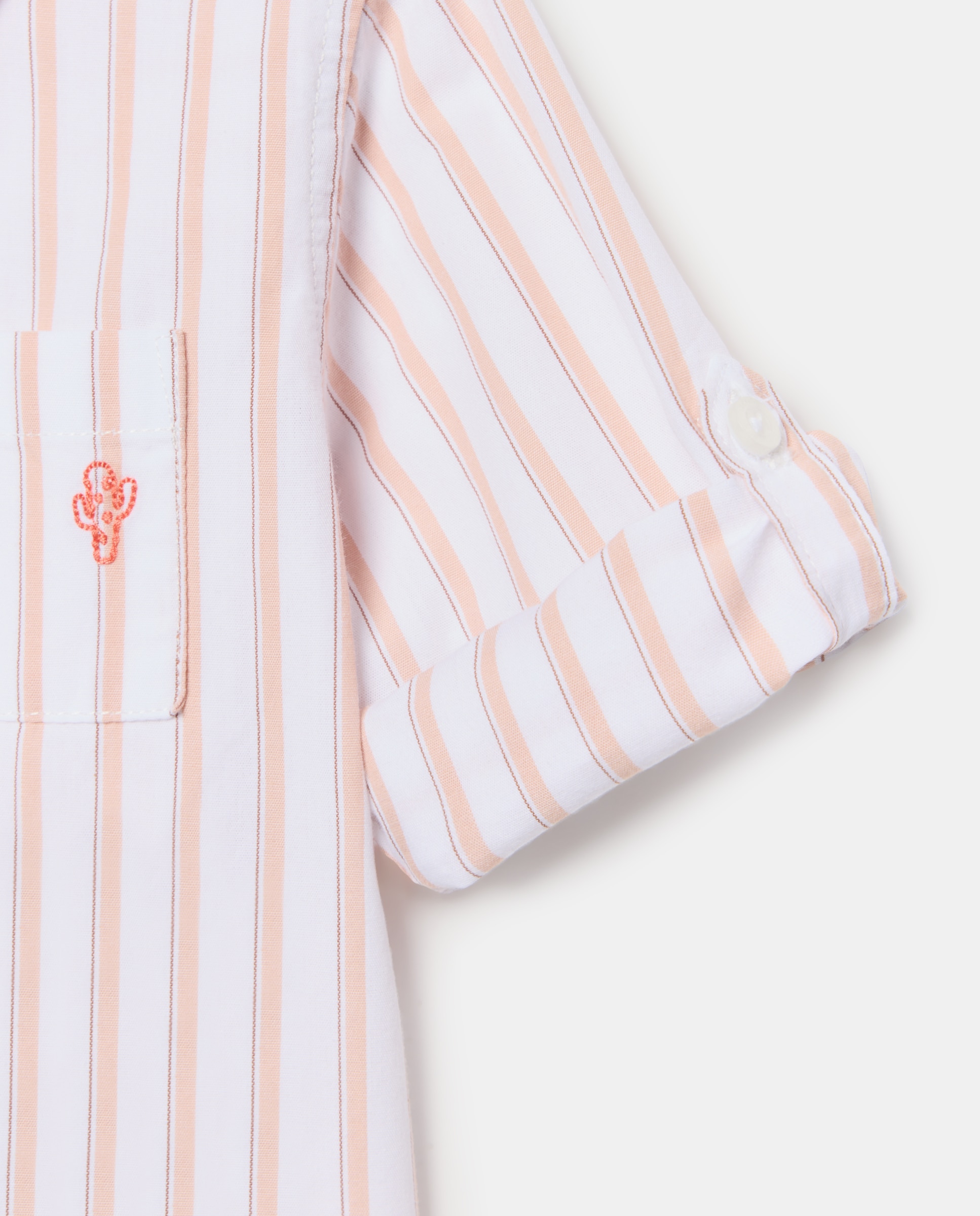 Imagen 3 de Camisa de bebé en popelín manga larga rayas - Baby El Corte Inglés - Rojo Rojo