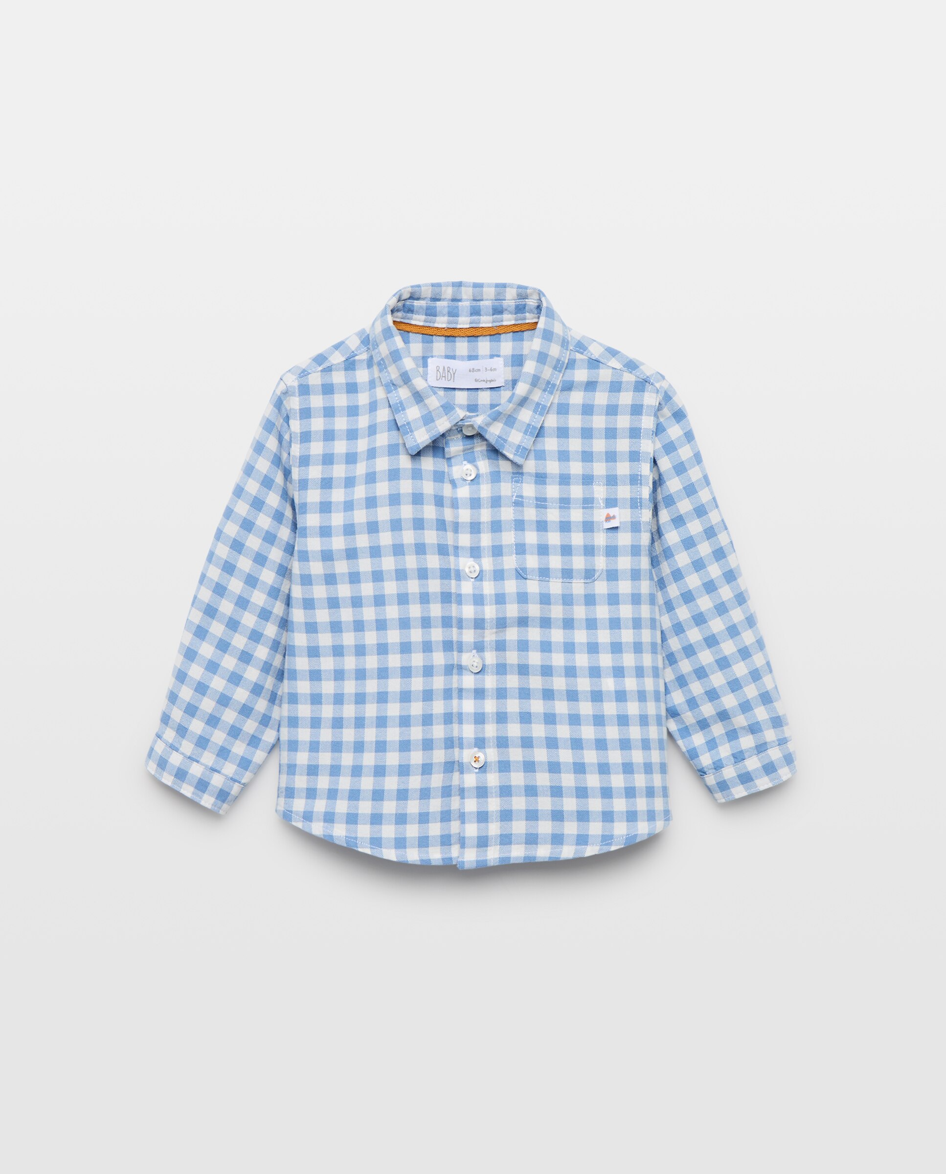 Imagem 0 de Camisa Oxford de Bebé aos Quadrados com Manga Comprida