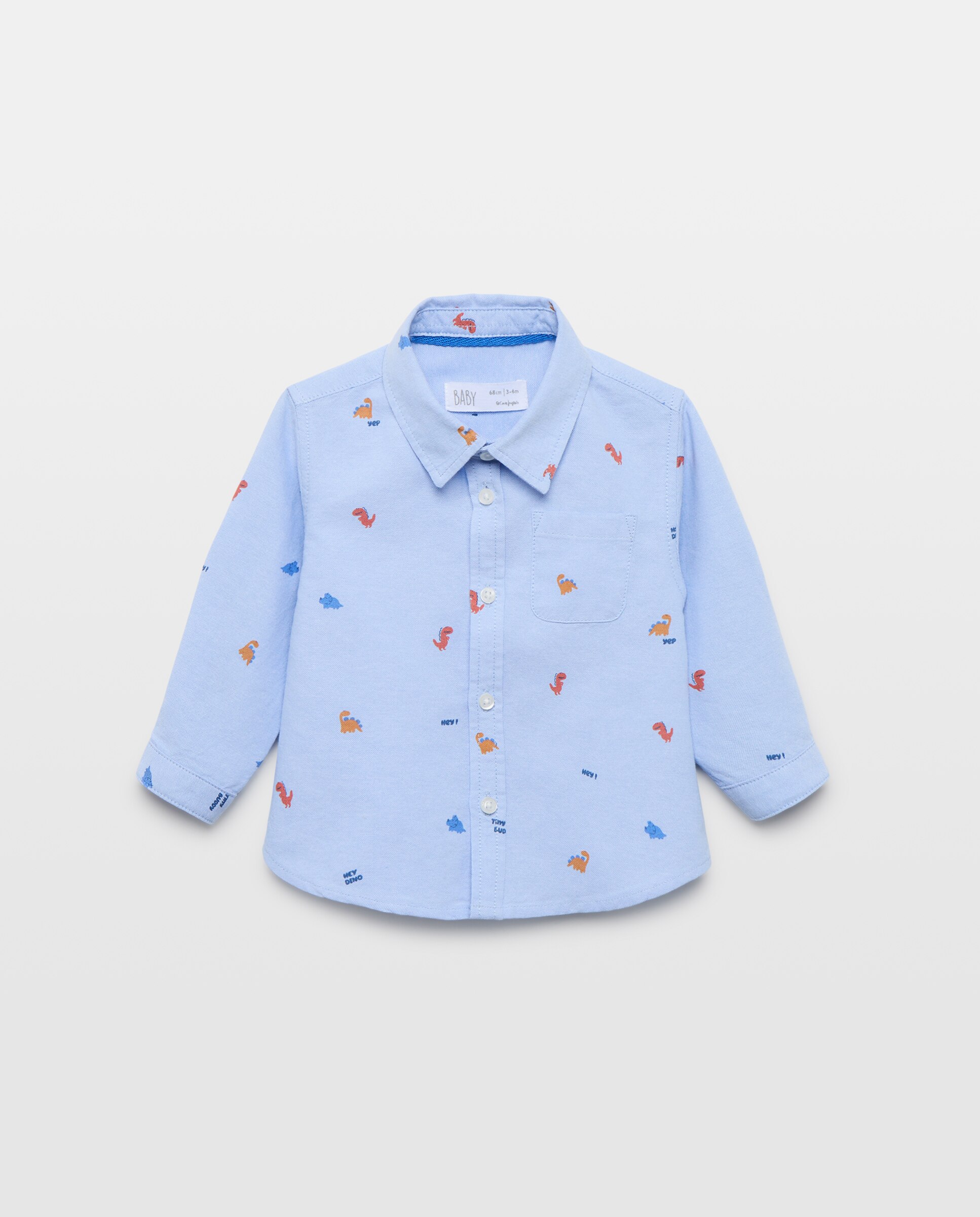 Imagem 0 de Camisa Oxford de Bebé com Manga Comprida e All Over Print
