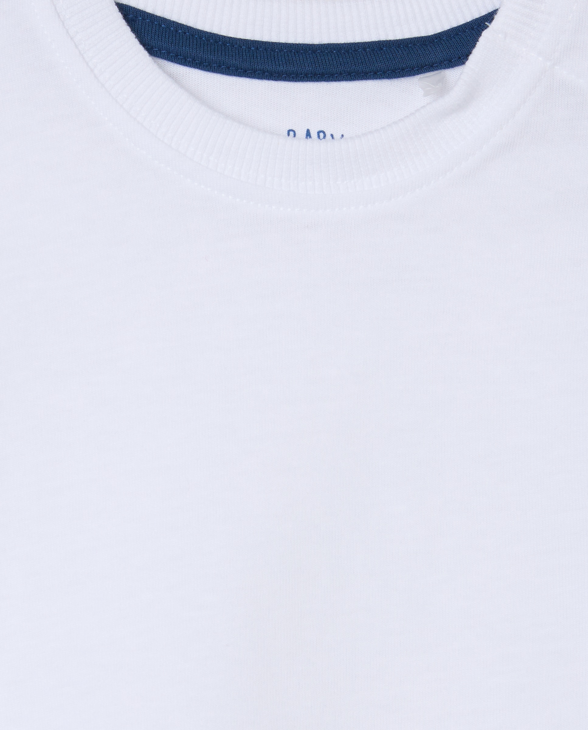 T-shirt Básica de Bebé com Manga Curta Branco-3