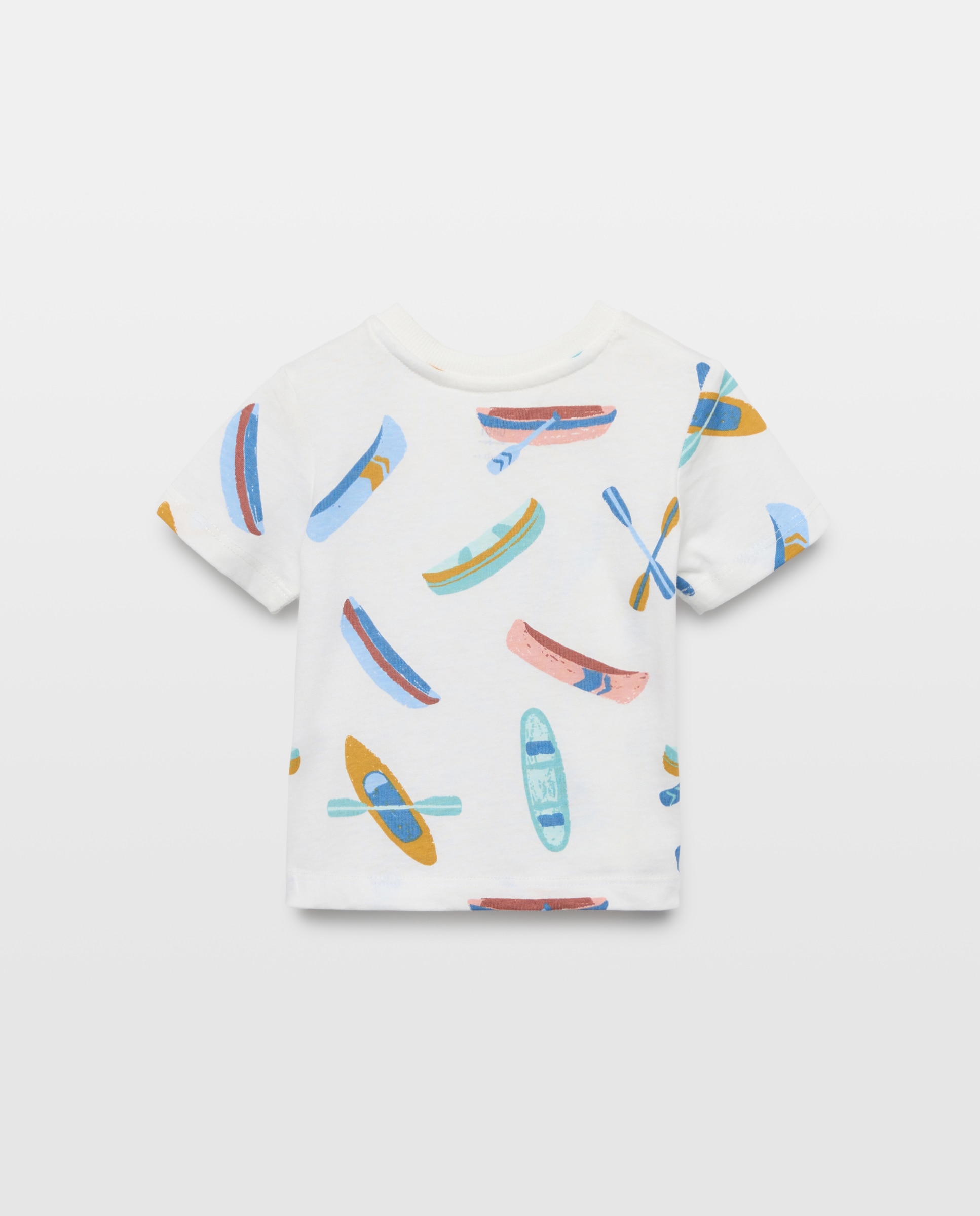 T-shirt de Bebé com Manga Curta e Fantasia Branco-marfim-2