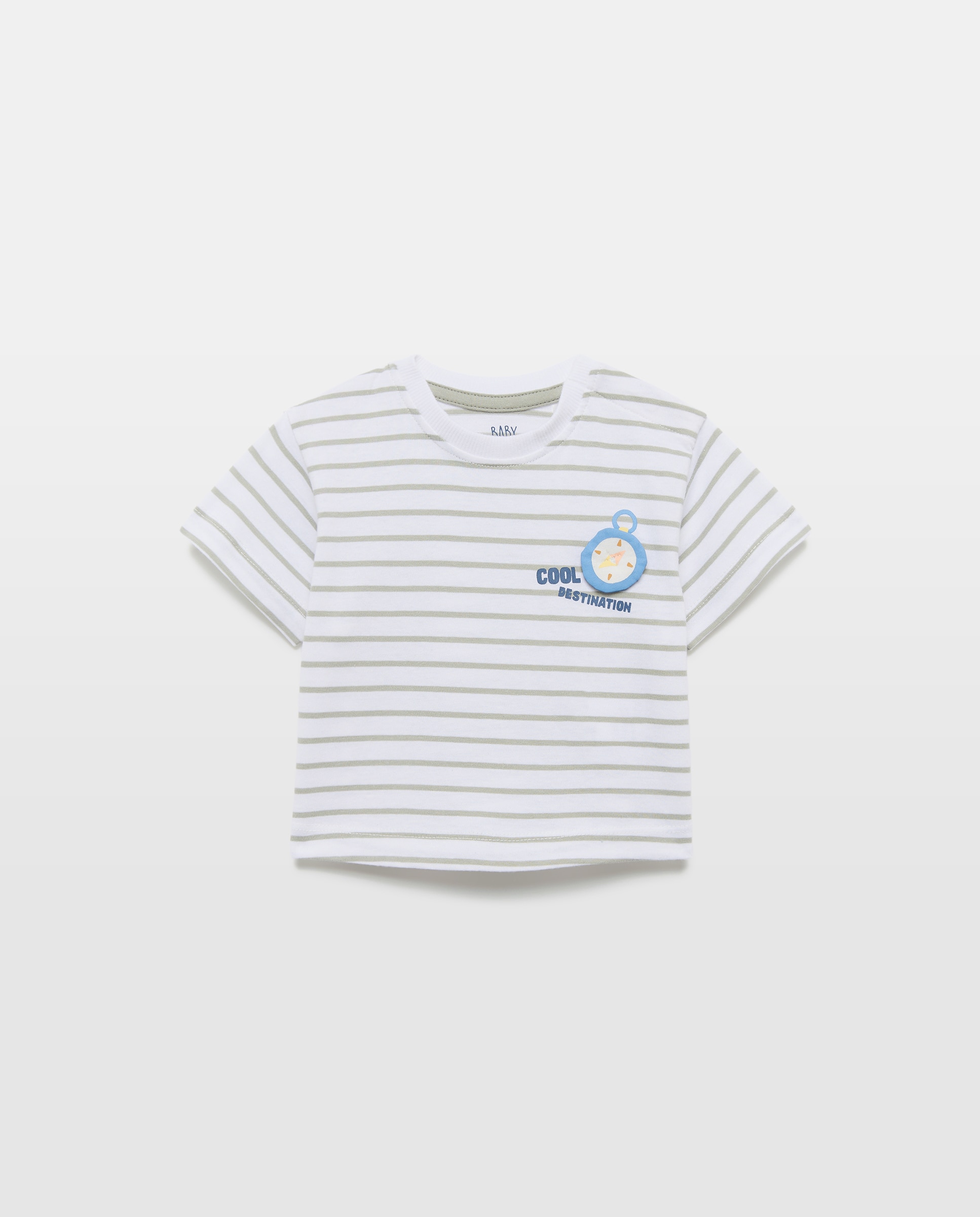 Imagem 0 de T-shirt de Manga Curta de Bebé às Riscas 3D