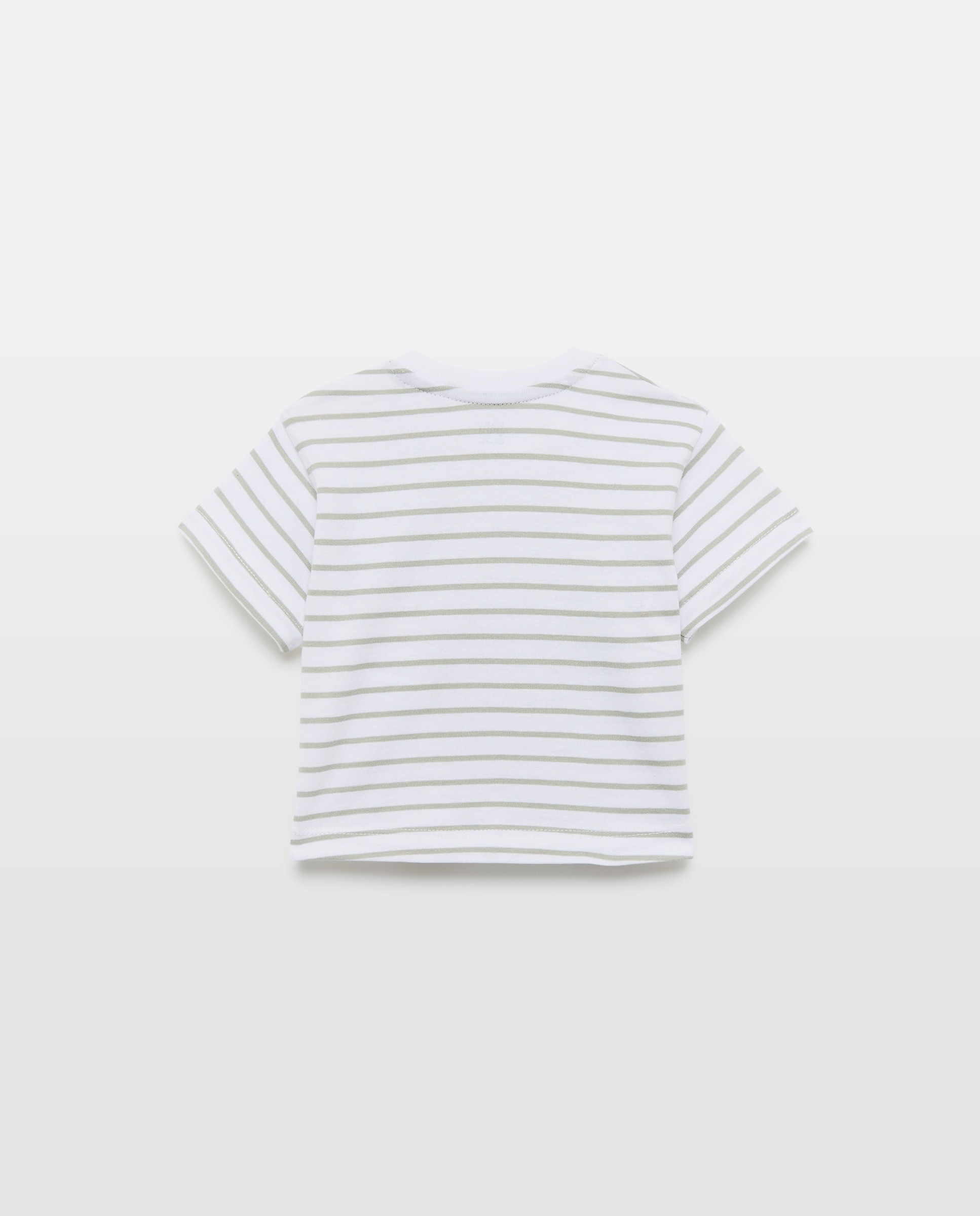 T-shirt de Manga Curta de Bebé às Riscas 3D Baby El Corte Inglés Verde-2