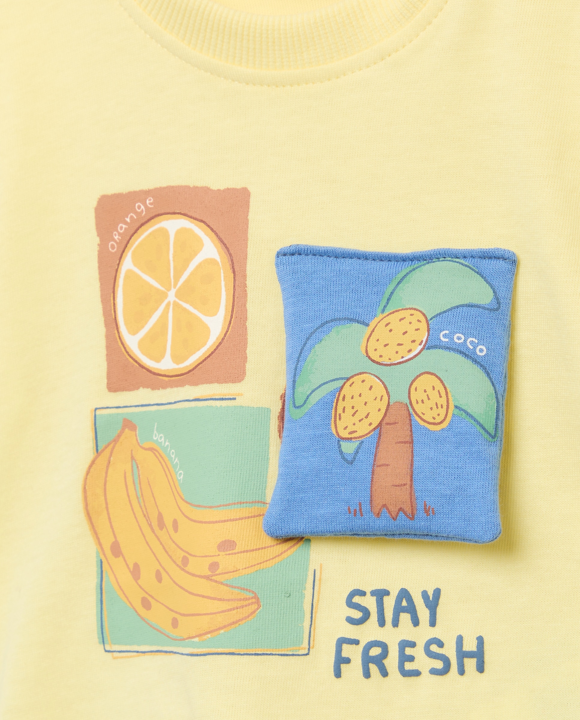 T-shirt de Bebé com Manga Curta e Fantasia 3D Baby El Corte Inglés 300 Amarelo-3