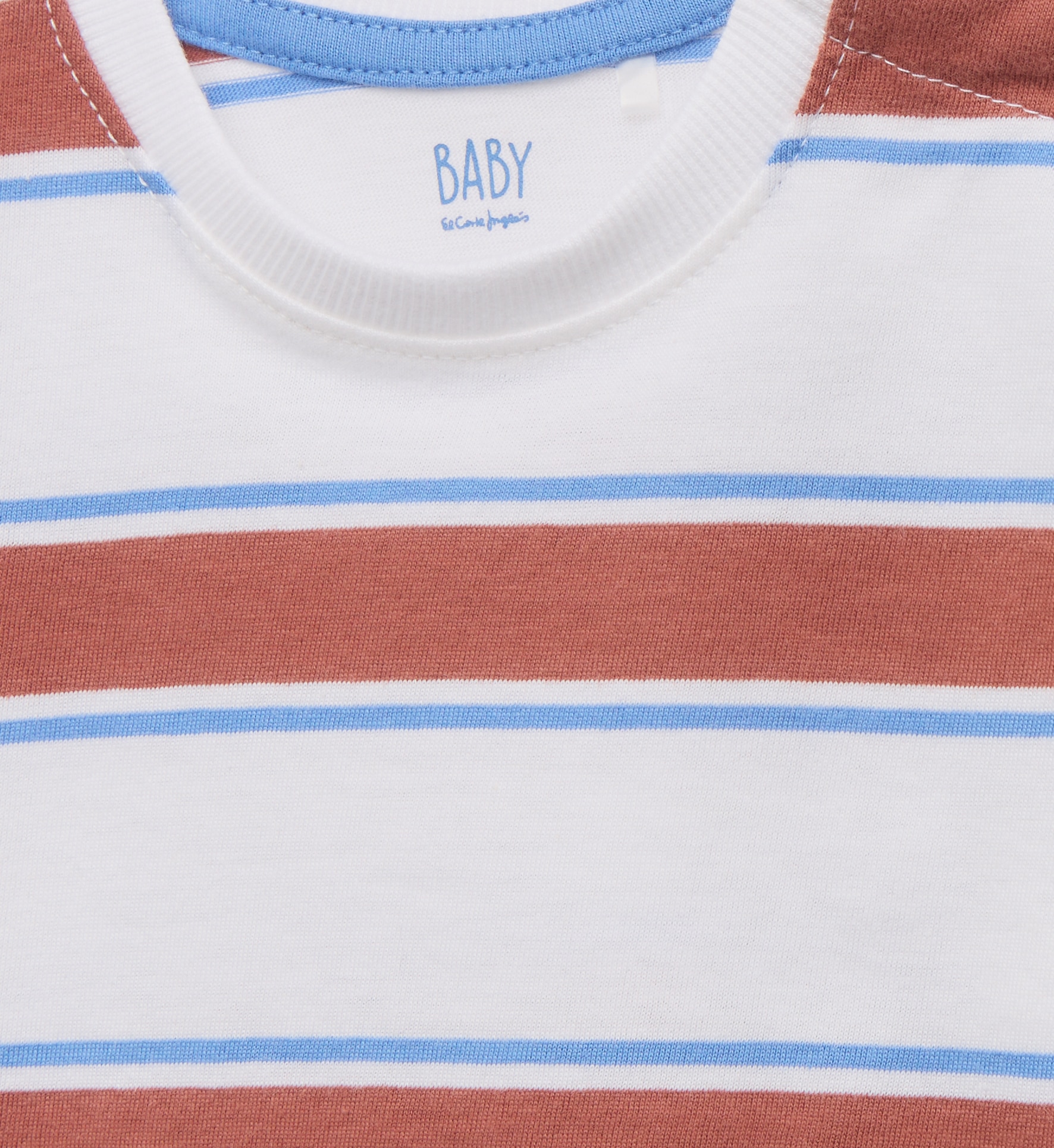 Imagen 3 de Camiseta manga corta rayas de bebé - Baby El Corte Inglés - Blanco Blanco