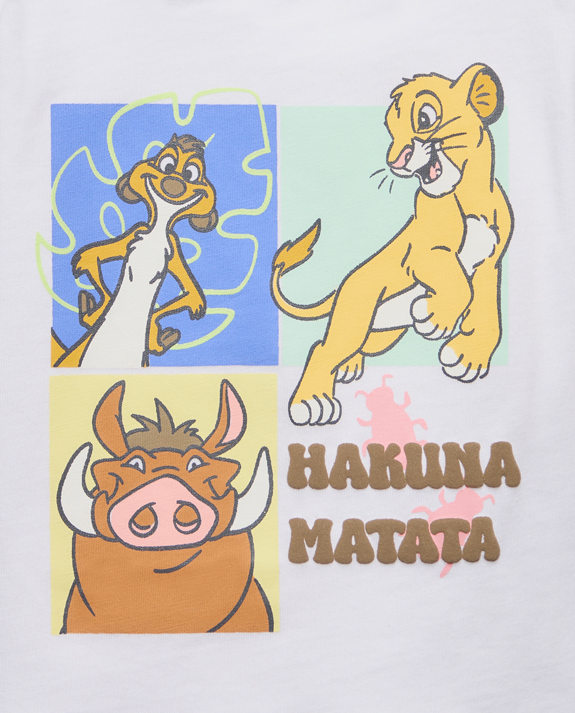 T-shirt de Manga Curta de Bebé O Rei Leão Baby El Corte Inglés Branco-marfim-3
