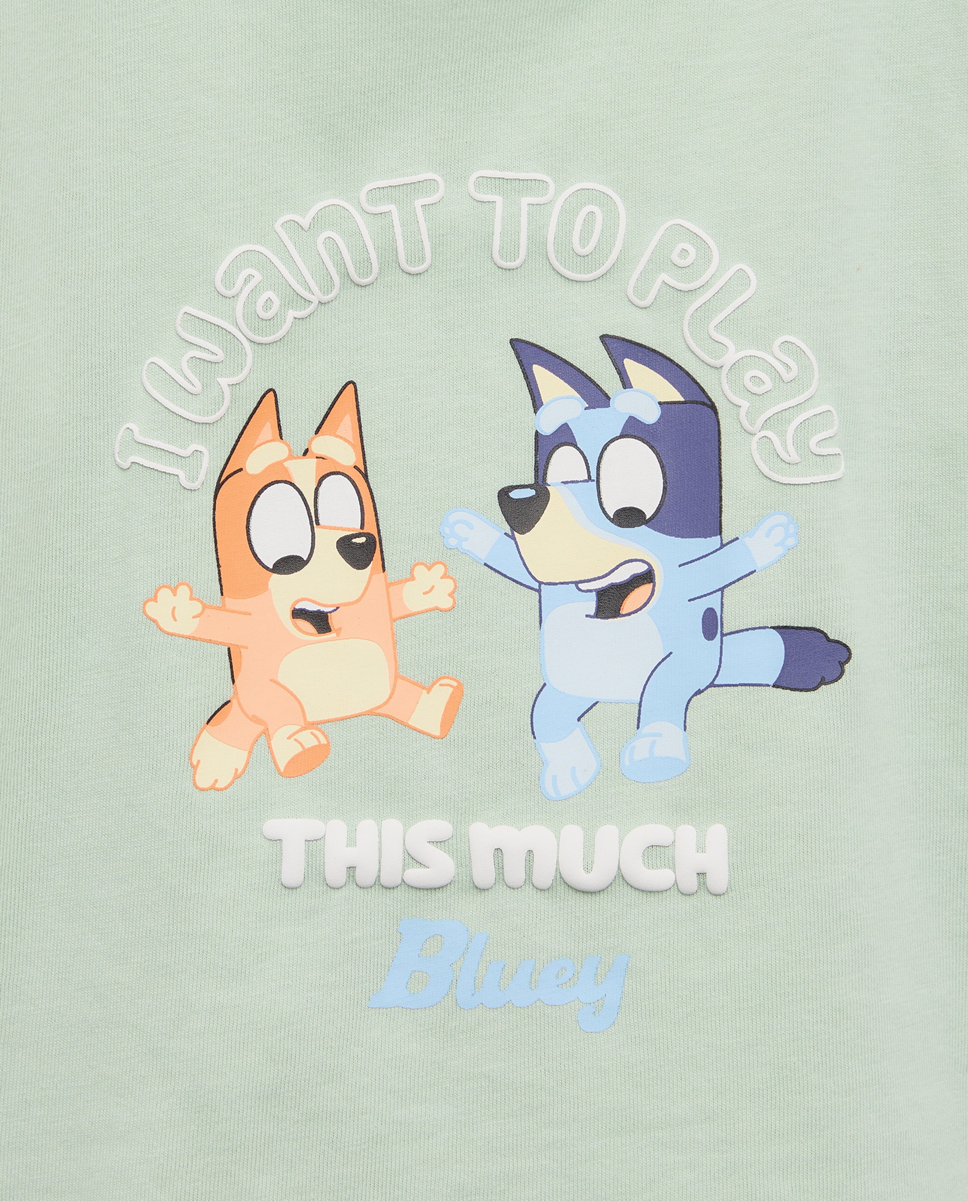 T-shirt de Manga Curta Bluey de Bebé Verde-3