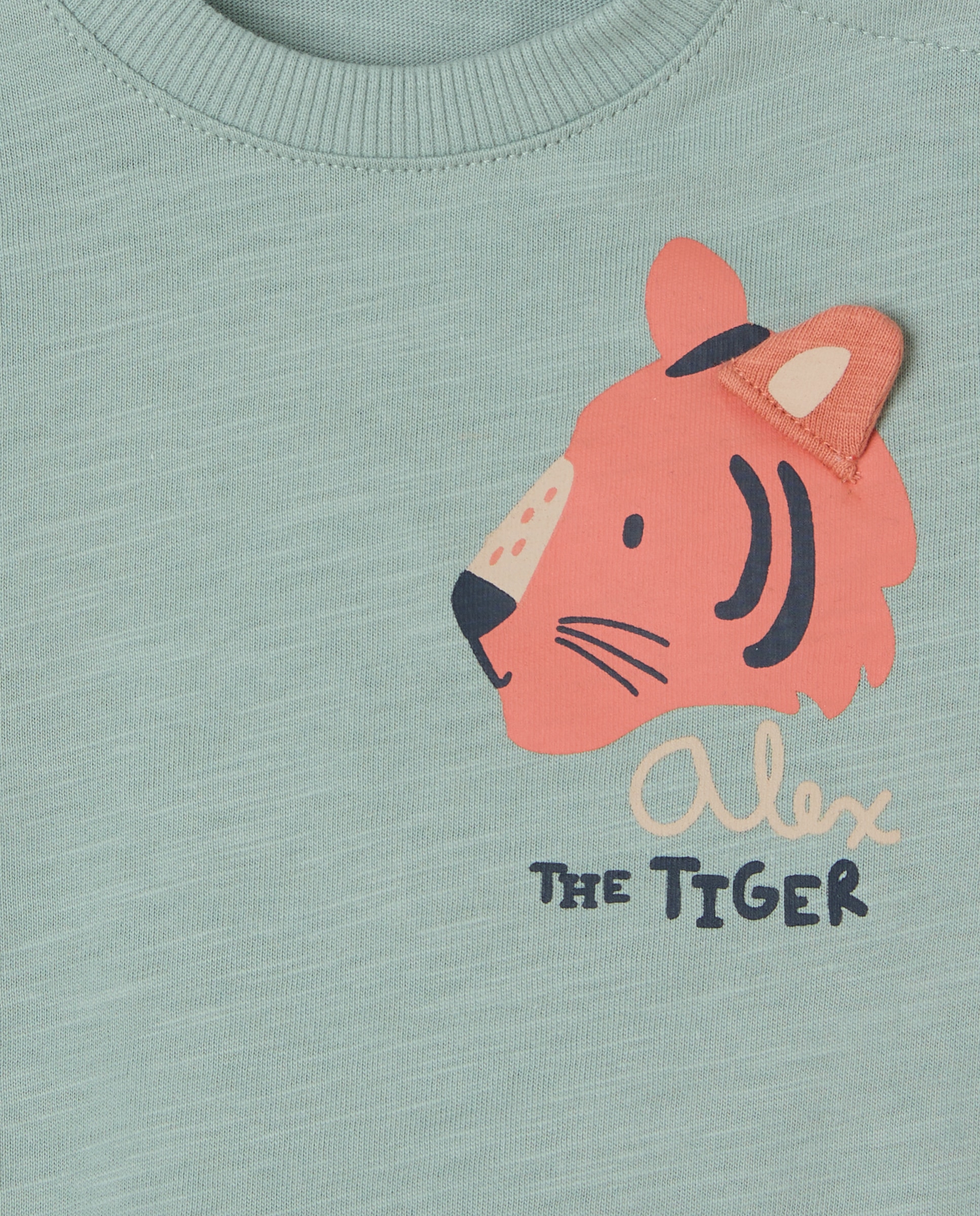 Camisola de Bebé com Manga Comprida e Estampado 3D Tiger Sabão-3