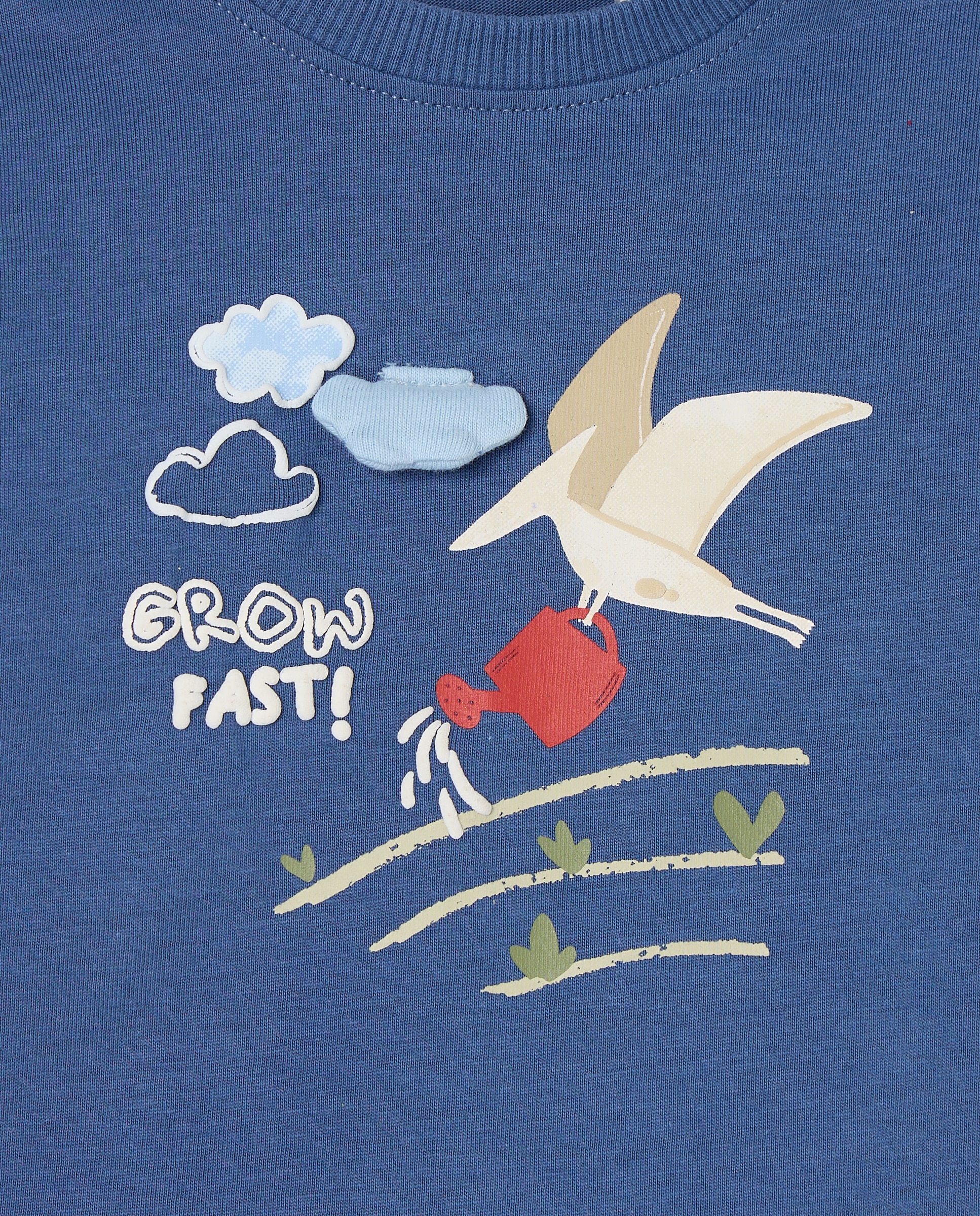 Camisola de Manga Comprida de Bebé com Fantasia 3D Dinossauro com Regador 400 Azul-3