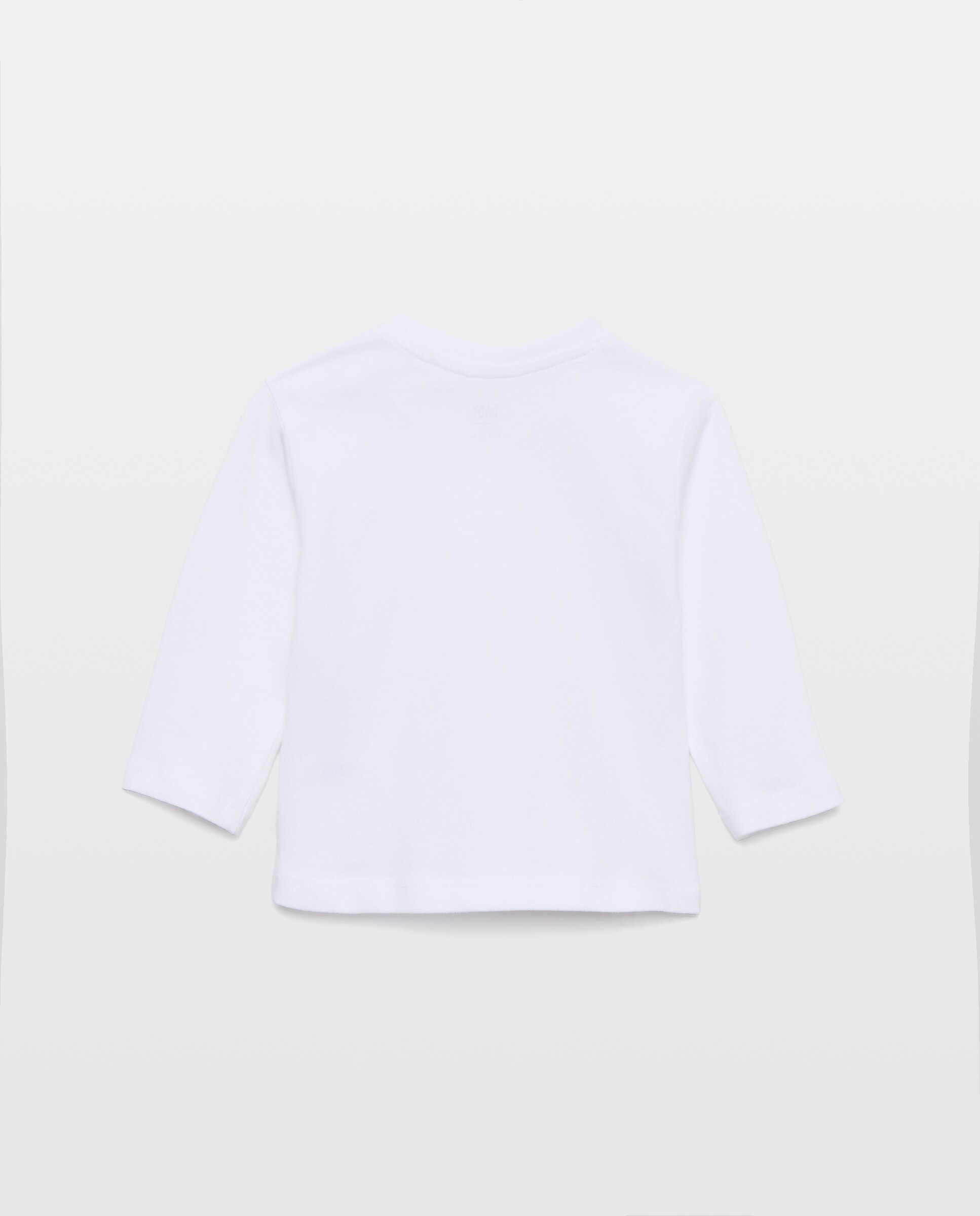 T-shirt Básica Lisa de Bebé com Manga Curta Baby El Corte Inglés Branco-2