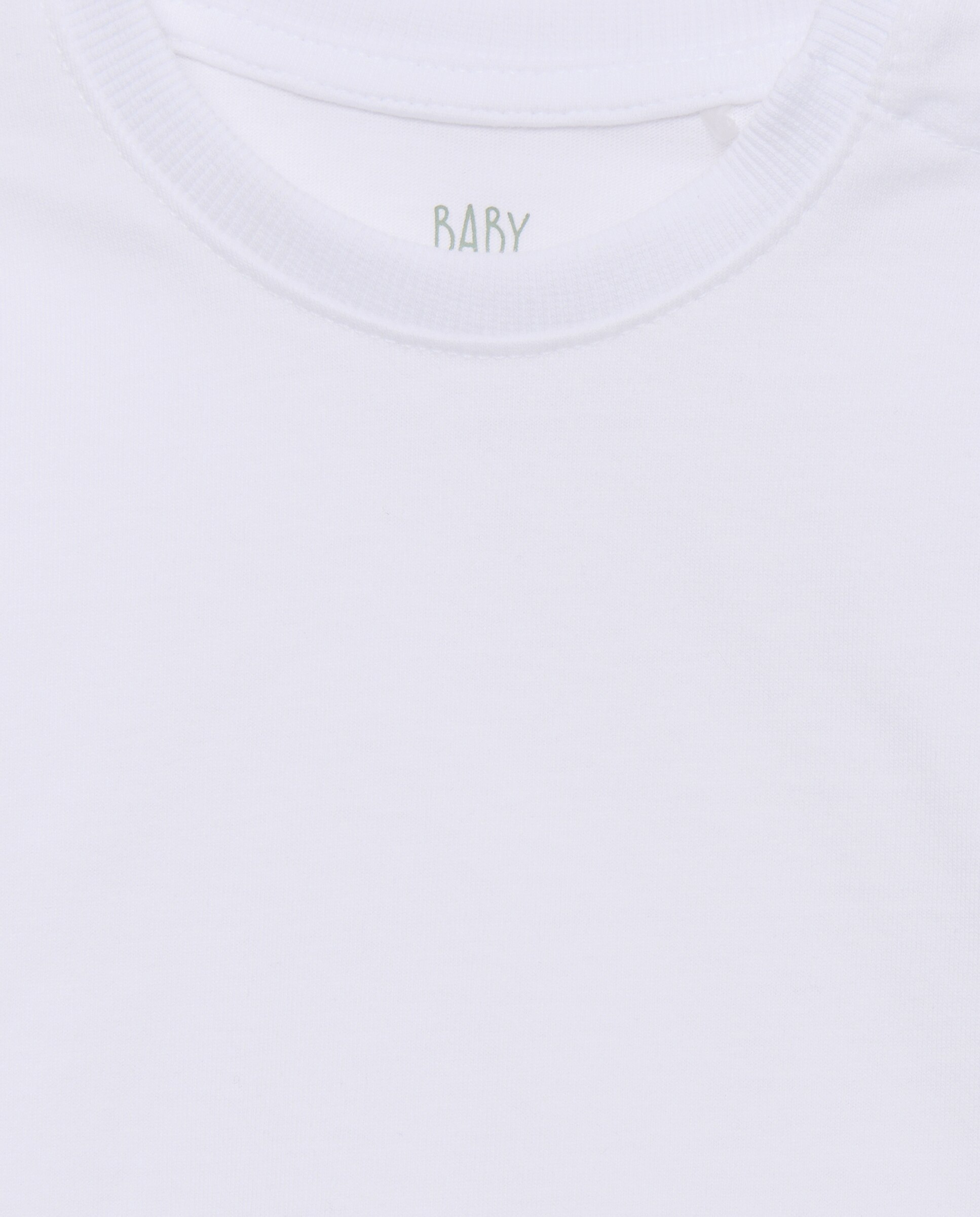 T-shirt Básica Lisa de Bebé com Manga Curta Baby El Corte Inglés Branco-3