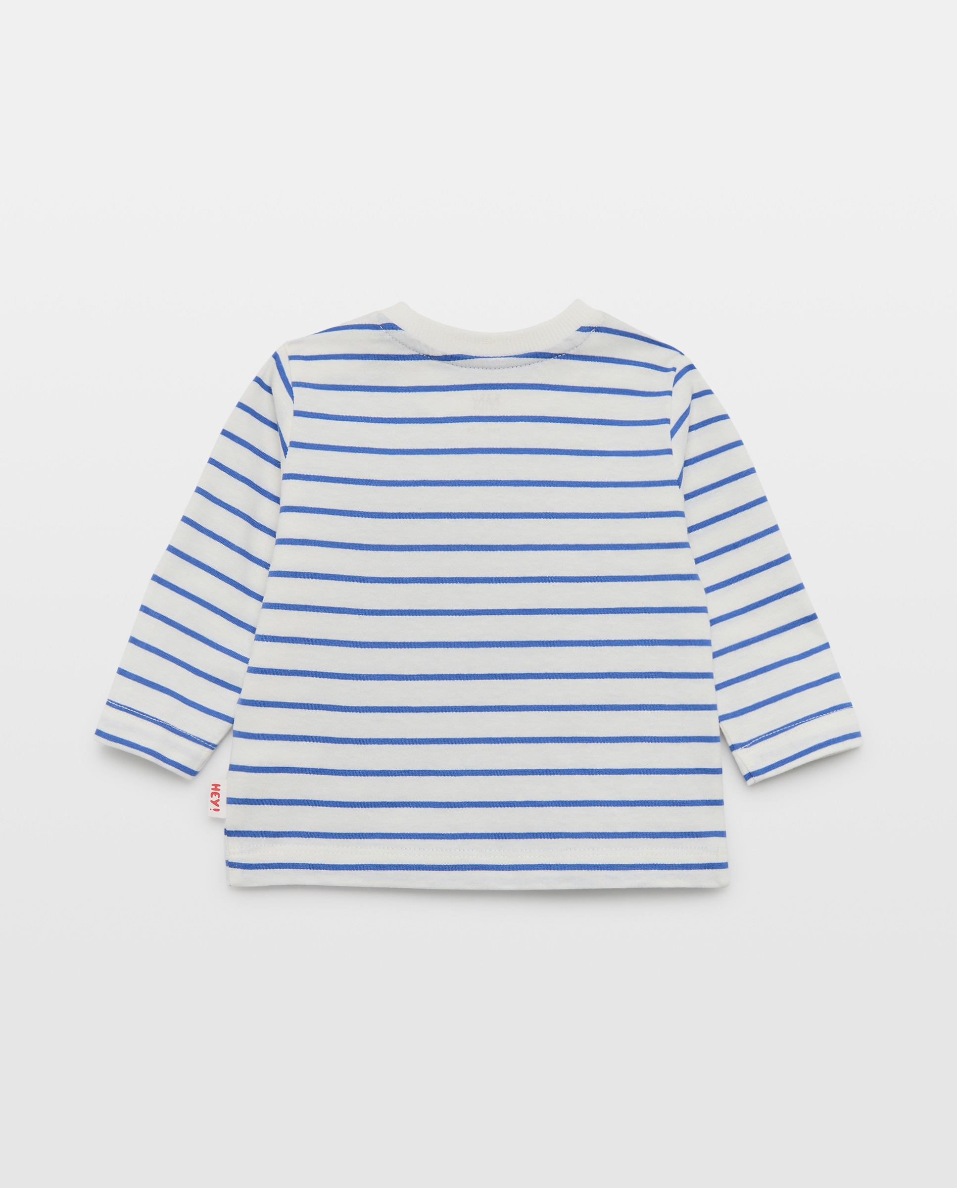 Camisola de Bebé às Riscas com Manga Comprida e Decote Redondo Baby El Corte Inglés Azul-2