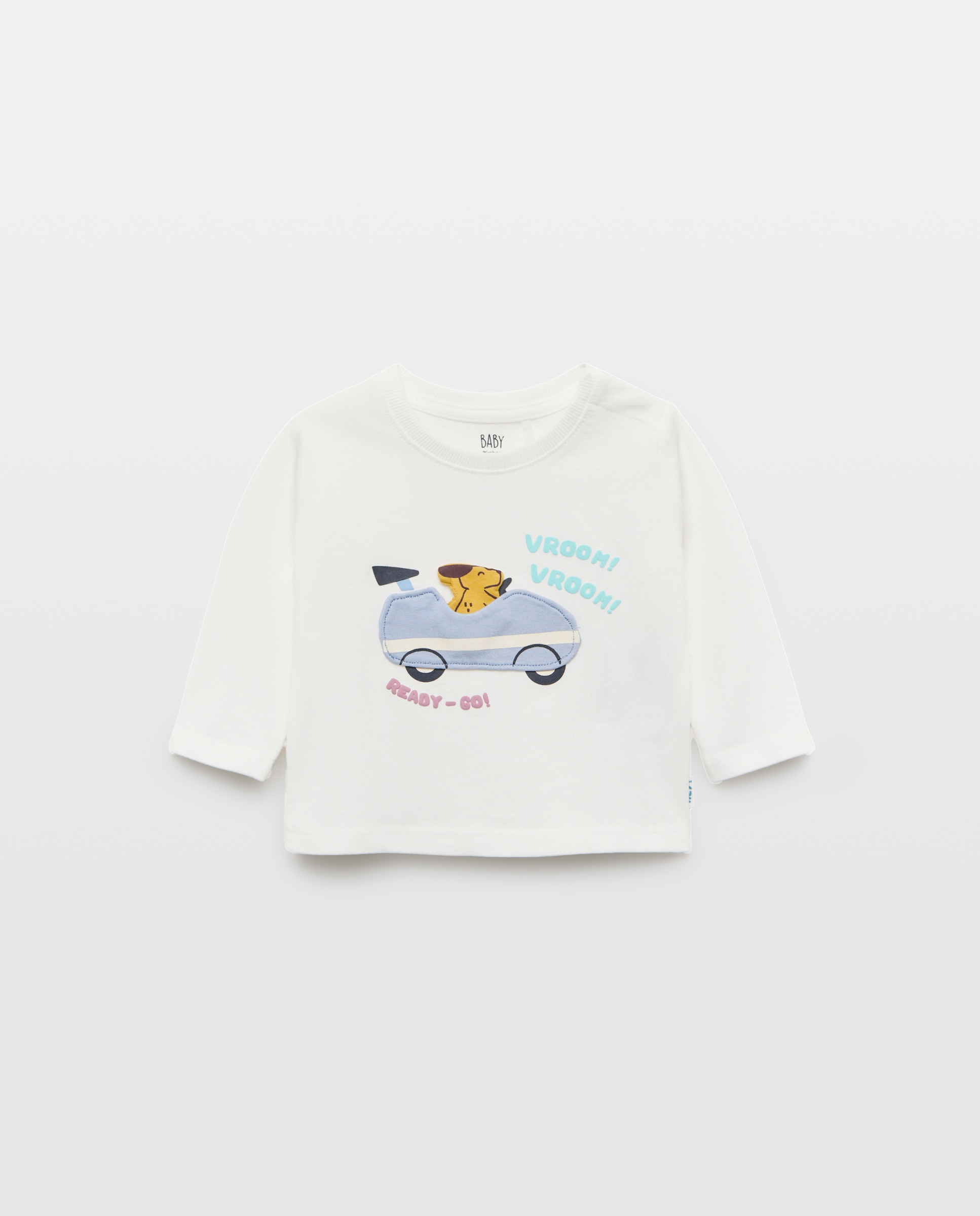 Camiseta manga larga 3D de bebé - Baby El Corte Inglés - Blanco roto Blanco roto-1