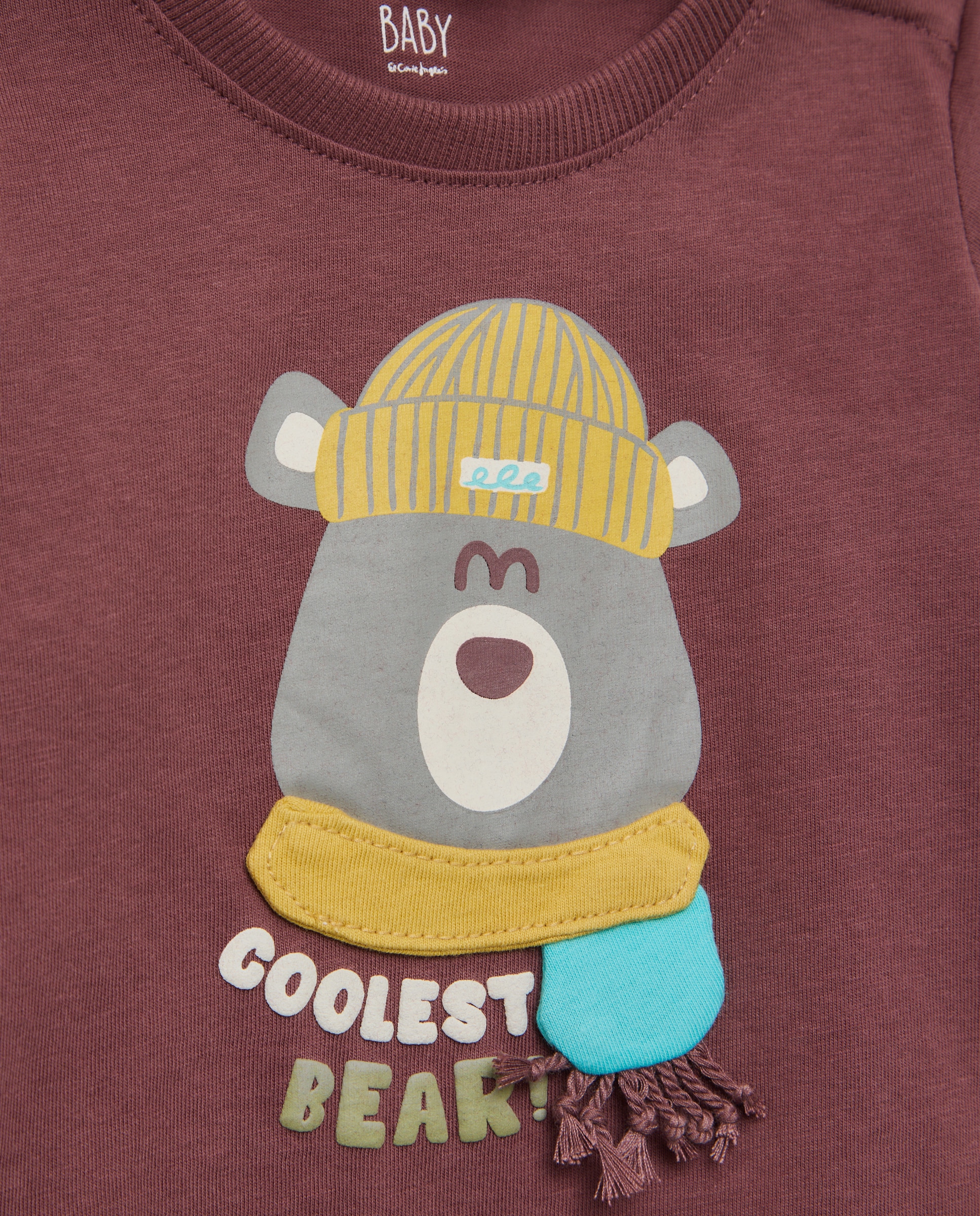Camiseta manga larga 3D de bebé - Baby El Corte Inglés - 291 Berenjena 291 Berenjena-3