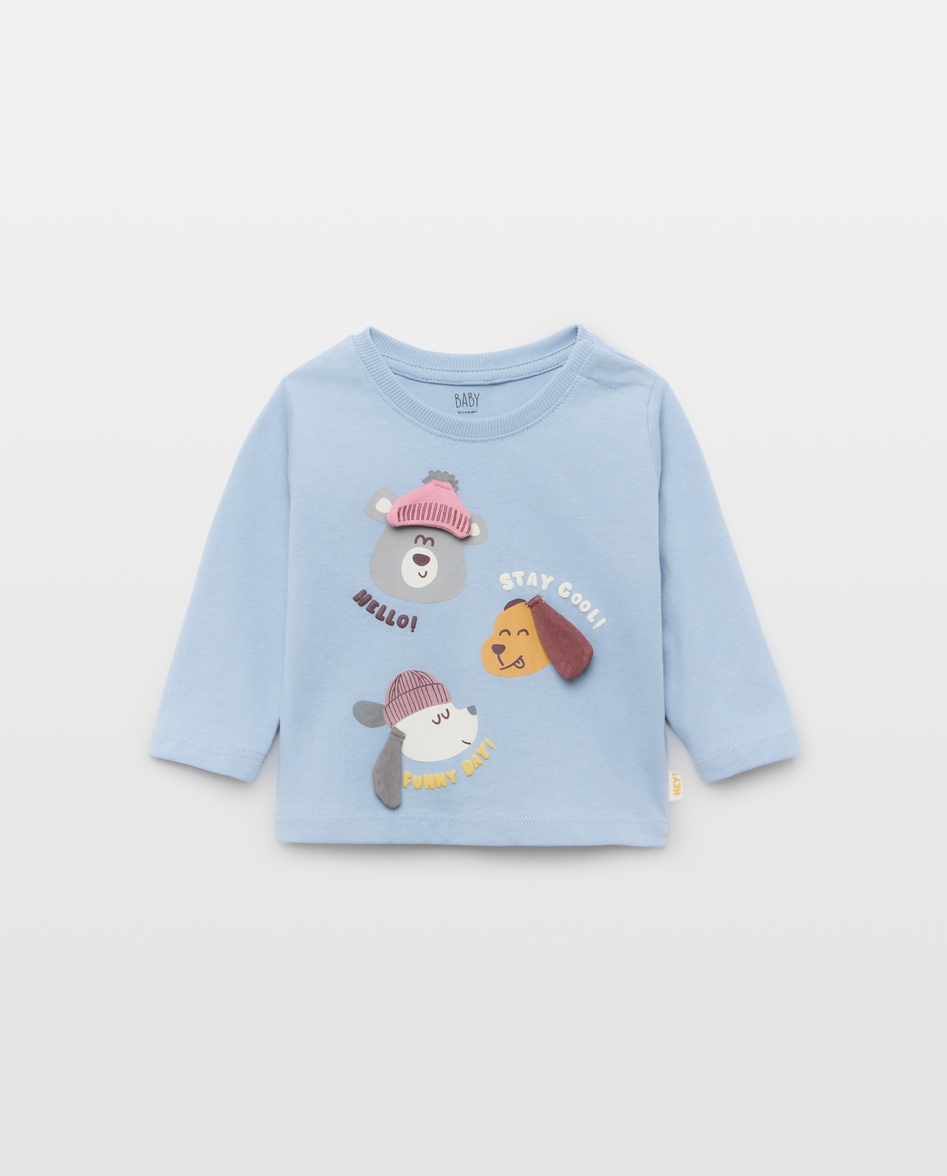 Camiseta manga larga 3D de bebé - Baby El Corte Inglés - 400 Azul 400 Azul-1