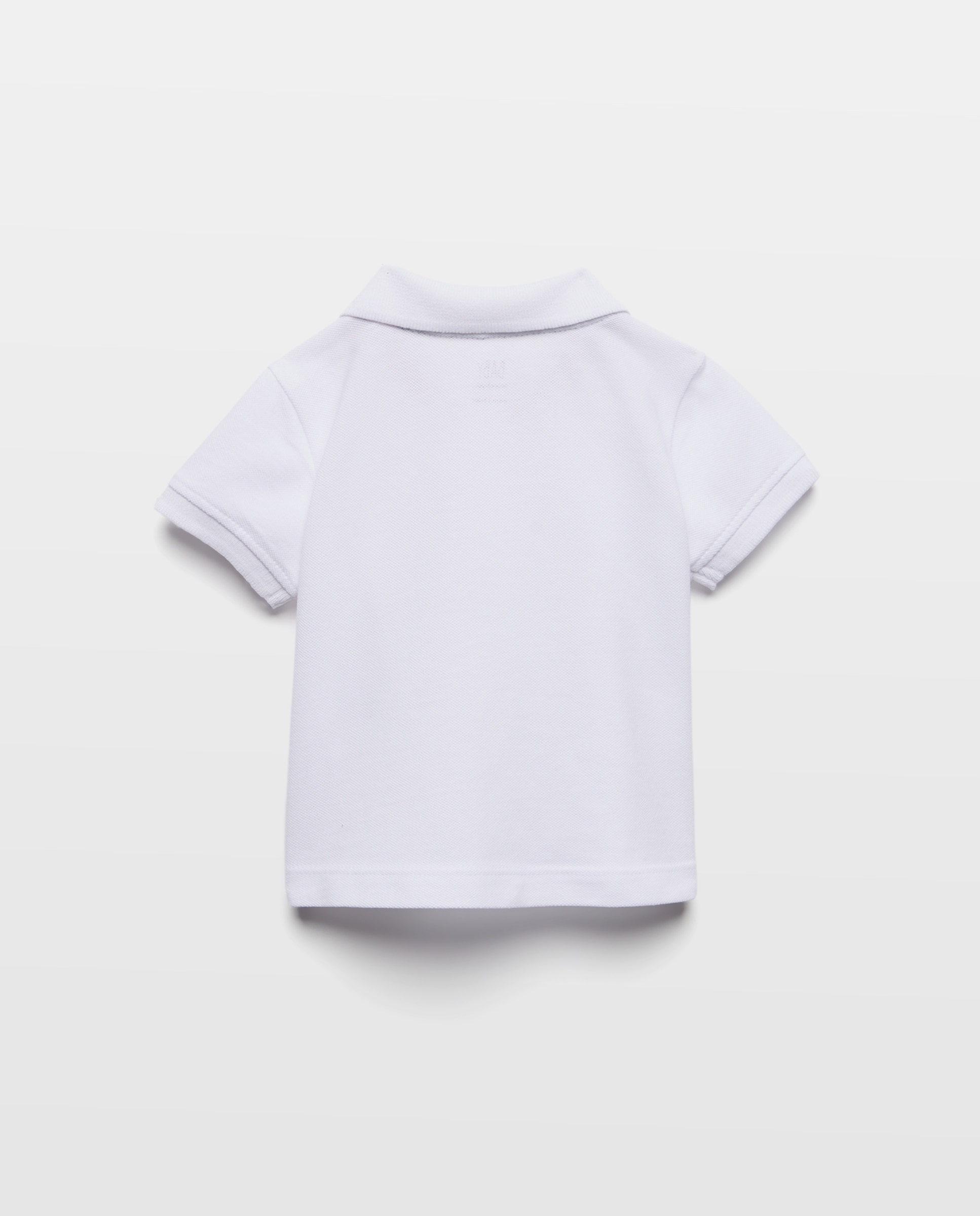 Polo Básico de Bebé com Manga Curta Branco-2